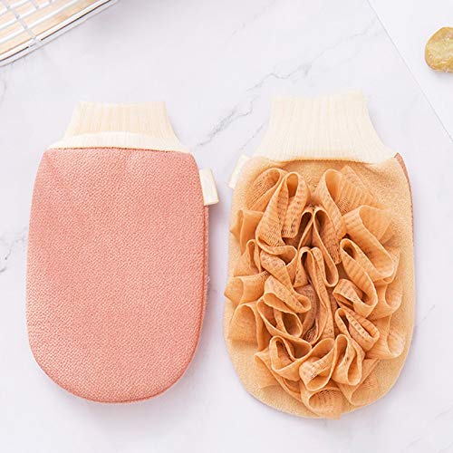 Exfoliating Gloves for Women & Men - 1 Pair Dual Purpose Shower Scrub Mittens, Exfoliating Bath Towel with Viscose/Sponge/PE Material - Body Scrubber for Smooth Skin (Color: C) - Perfect for Spa, Shower & Dry Brushing Routine