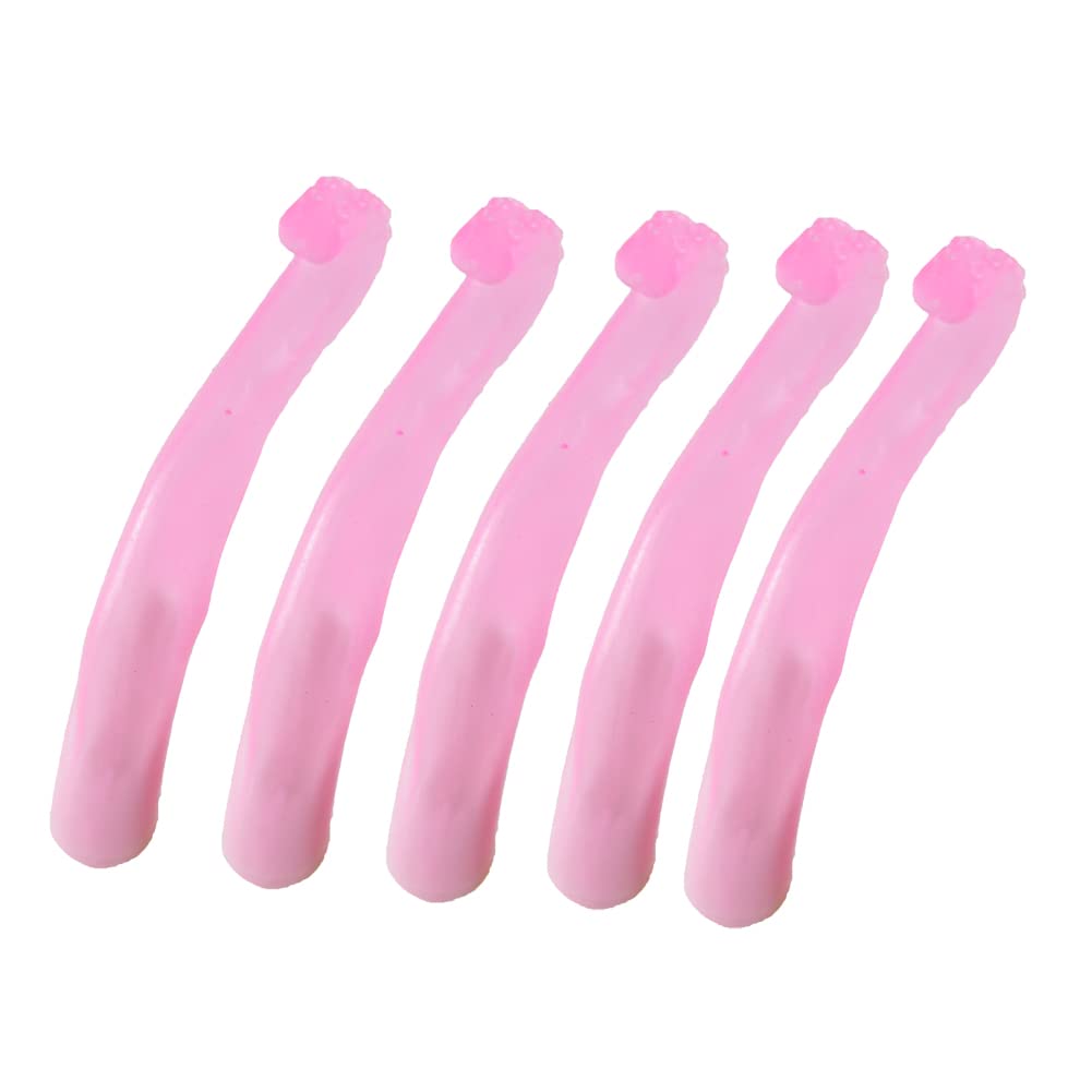 Glow-in-The-Dark Silicone Finger Tentacle Puppets - Fun Party Favors for Kids (5 Pack, Dark Pink) | Halloween Costume Accessories, Classroom Rewards & Sensory Play Toys