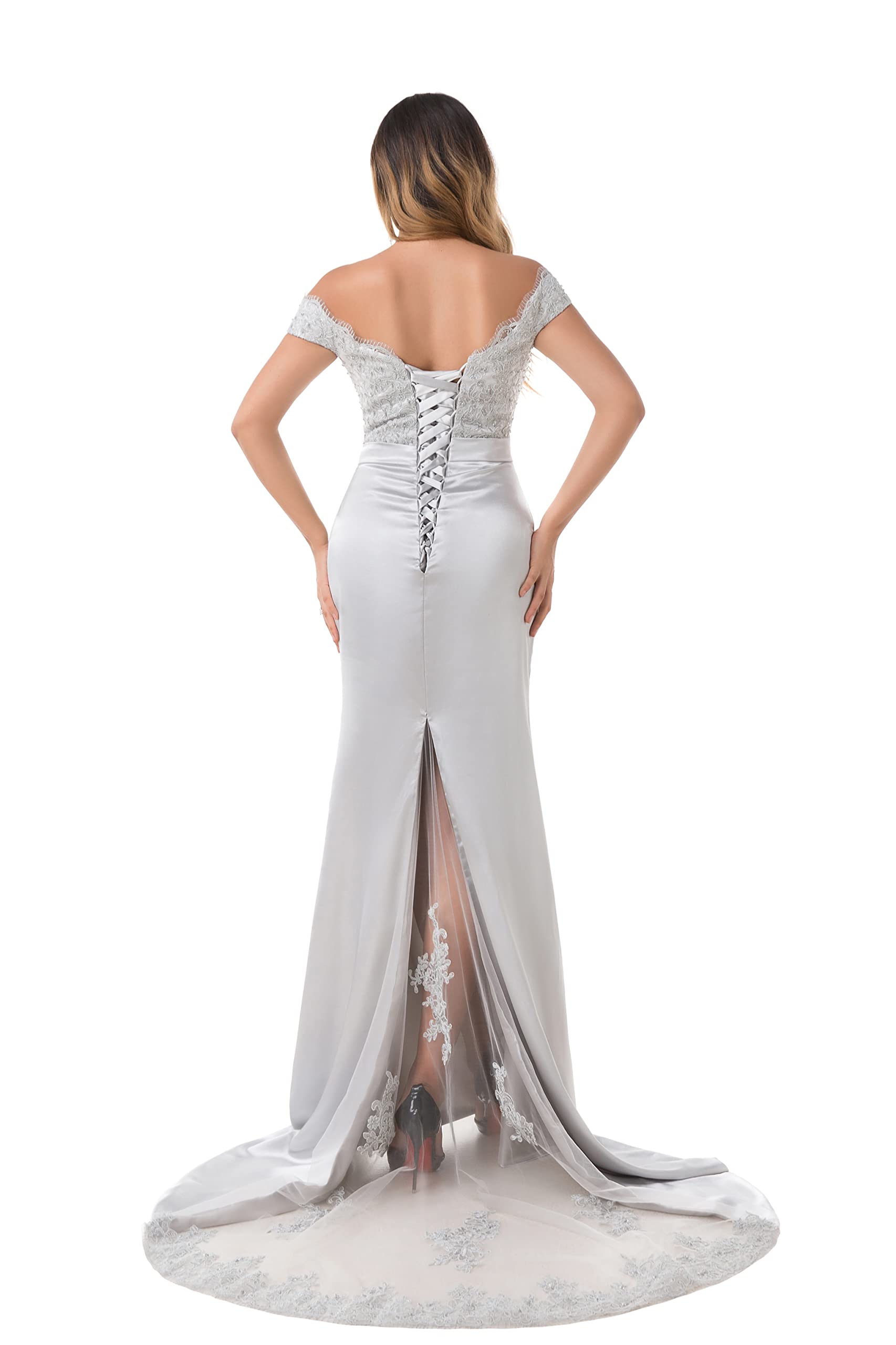Elegant Mermaid Formal Party Dress for Women - Off Shoulder Long Bridesmaid Gown for Weddings, Prom, Evening Events & Special Occasions