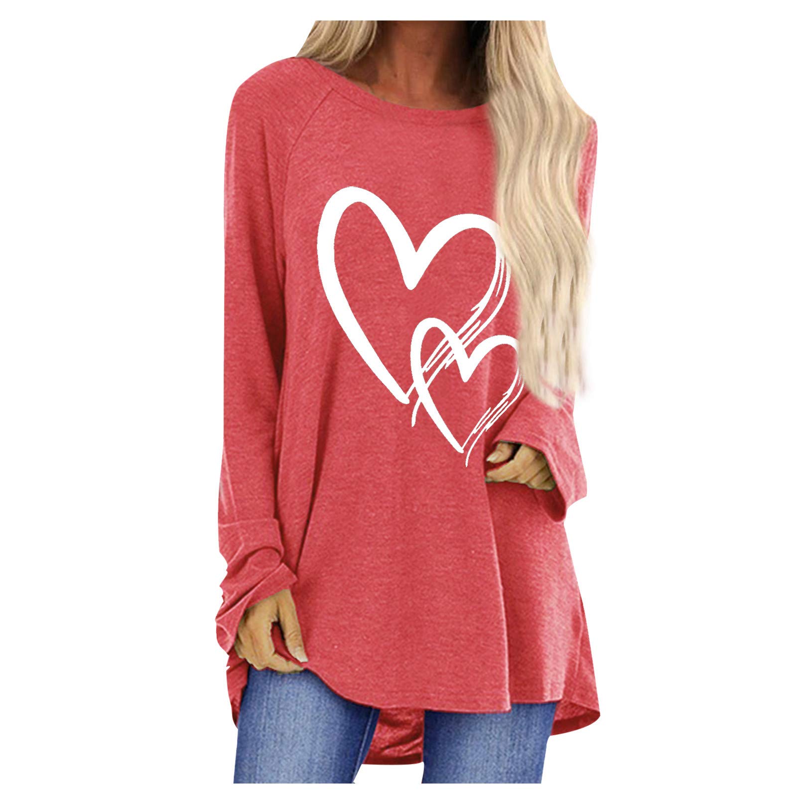 Women's Long Sleeve V-Neck Tunic Tops - Casual Loose Floral Printed Blouse for Fall | Comfortable Everyday Wear, Office Outfits & Weekend Style