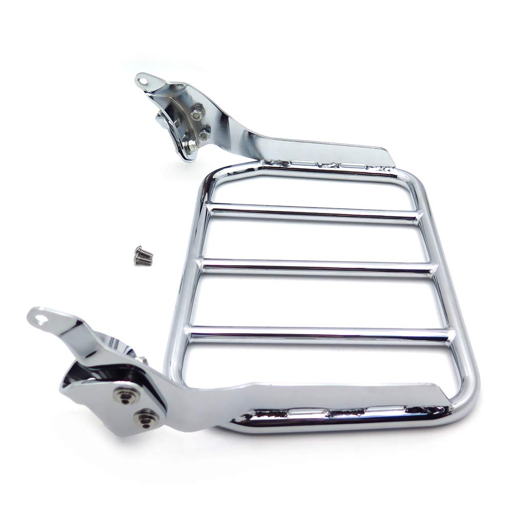 Chrome SMT Sport Luggage Rack for 2018-2020 Harley Davidson Fat Boy & Breakout - Heavy Duty Motorcycle Sissy Bar Accessory - Perfect for Long Rides & Touring