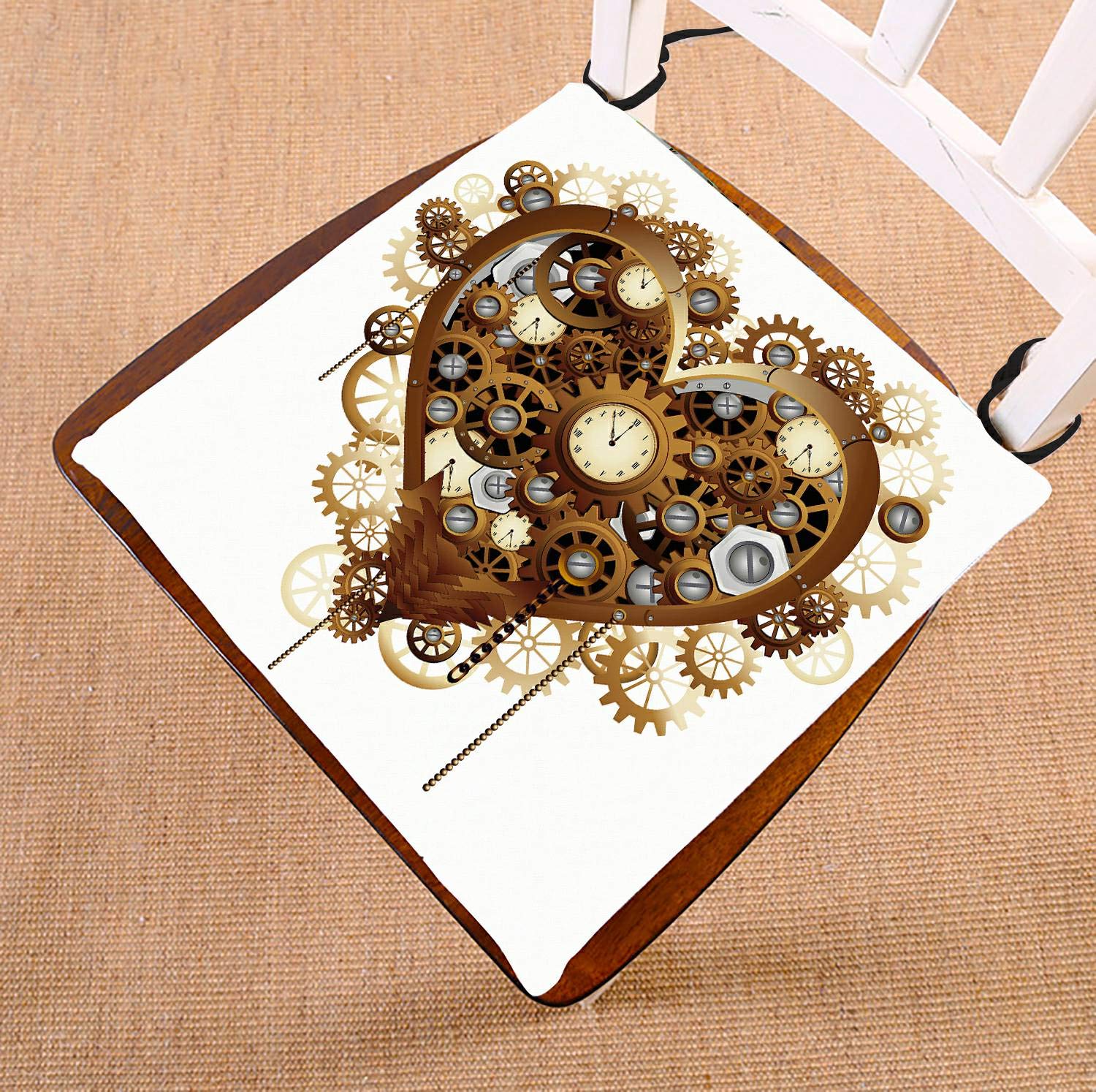 ECZJNT Steampunk Heart Love Bed Runner - Vintage Bed Scarf & Bedroom Decor (20x95 inches) for Romantic Bedroom, Wedding Decor, or Bohemian Home Styling