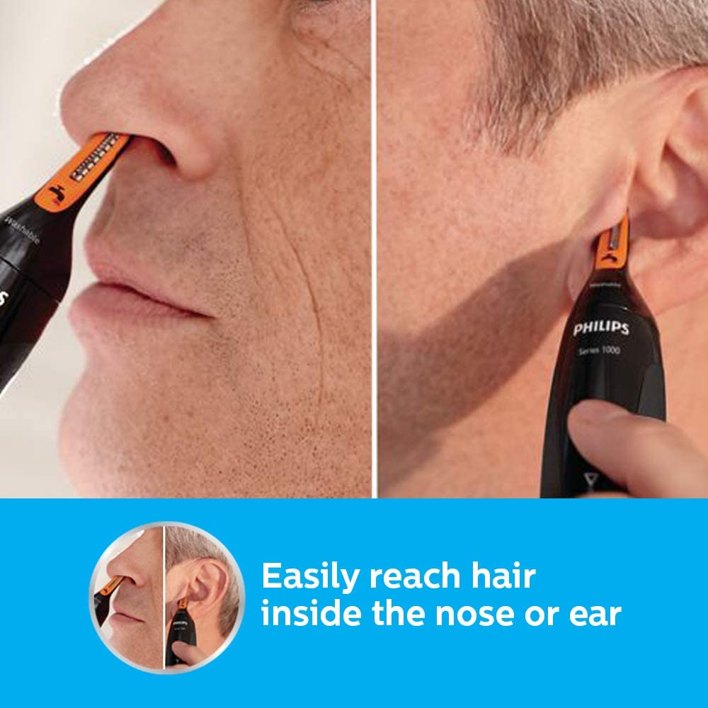 PHILIPS NT1150/10 Precision Nose Hair Trimmer for Men - Painless Grooming at Home, Travel & Daily Use
