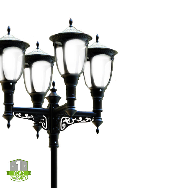 High Brightness 2000 Lumens Solar LED Street Light - Off Grid Solar Powered Lamp for Garden, Park, Pathway & Outdoor Lighting