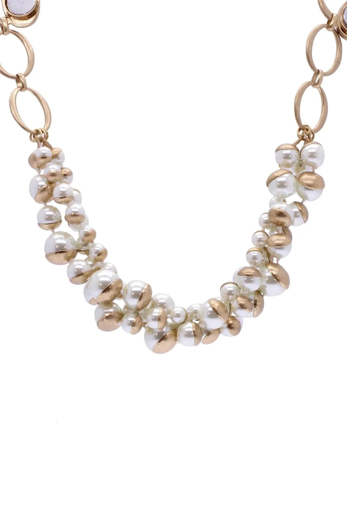 Elegant Half Moon Pearl Statement Necklace for Women - Perfect for Weddings, Parties & Special Occasions