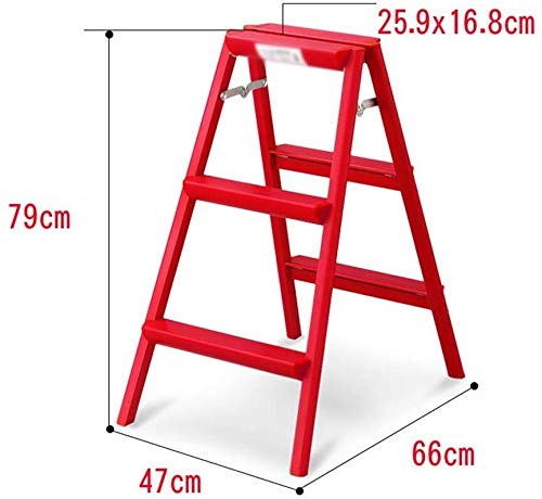 LUDIST Foldable Aluminum Alloy Step Stool for Home, Kitchen, Bedroom - Lightweight Indoor Climbing Stool with Non-Slip Surface - Perfect for Reaching High Shelves, Organizing Cabinets, and Home Decor