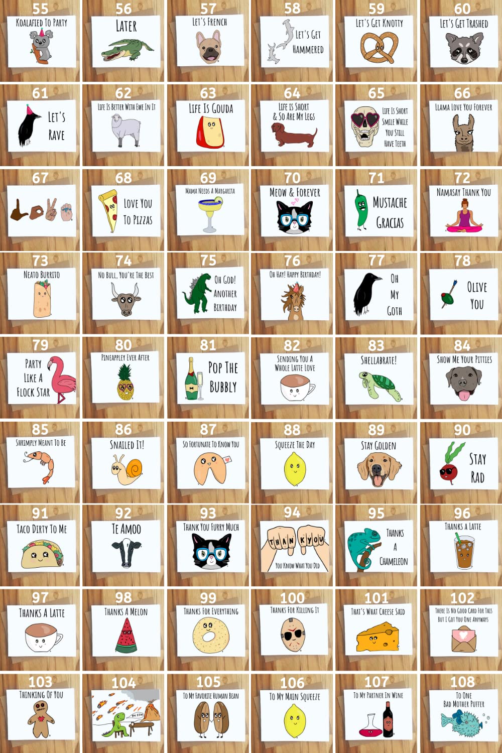 Bulk Pack of 4 Greeting Cards - Blank Inside with Kraft Envelopes | Choose Any Design | Perfect for Birthdays, Weddings & Thank You Notes