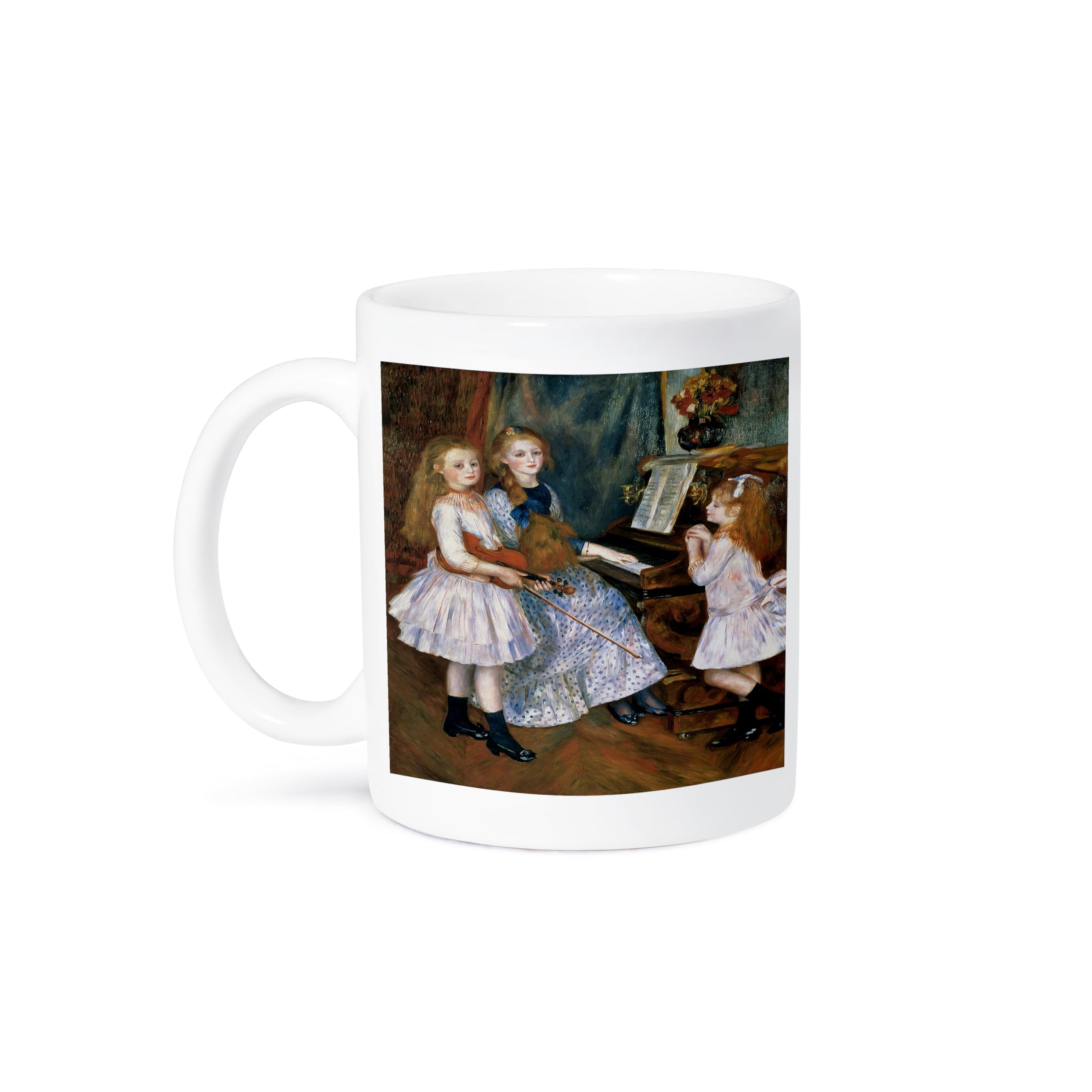 3D Rose White 15 oz Ceramic Coffee Mug - Perfect for Home, Office & Gifts - Dishwasher & Microwave Safe