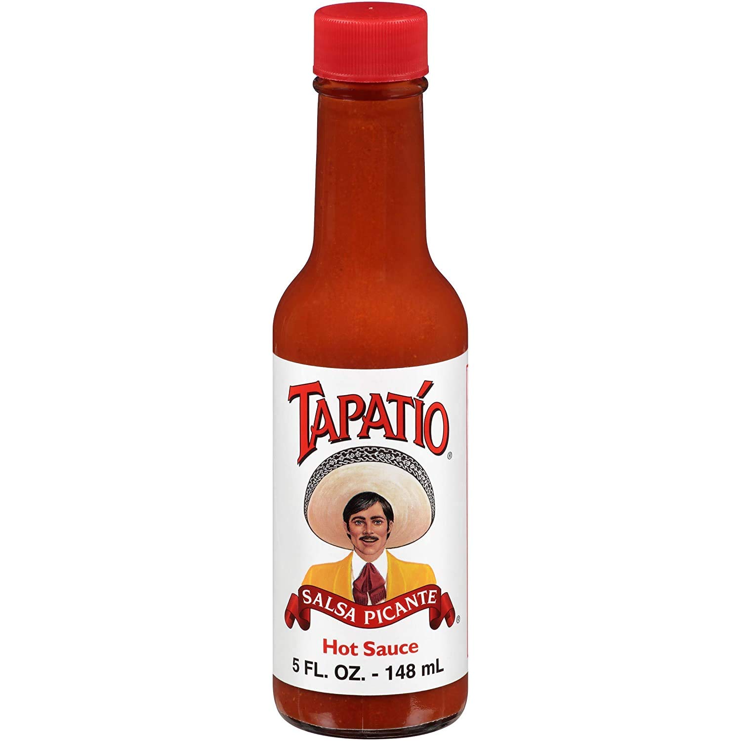 Tapatio Hot Sauce Salsa Picante - 5 oz Bottle (Pack of 2) | Authentic Mexican Hot Pepper Sauce for Tacos, Burritos & Nachos | Spicy Condiment for Cooking & Grilling