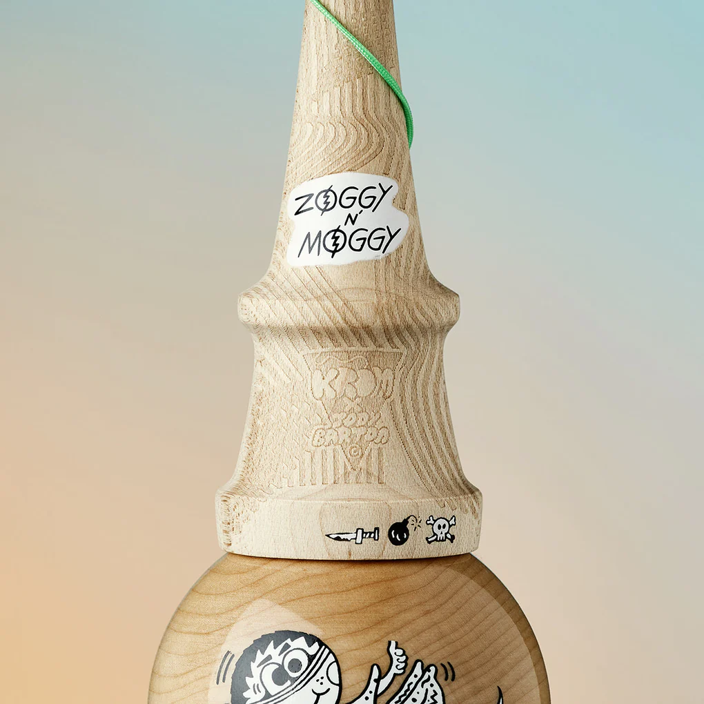 Krom Zoggy n' Moggy Kendama - Premium Wooden Skill Toy for Stress Relief & Focus | Perfect for Office Breaks, Outdoor Play & Mindfulness Practice