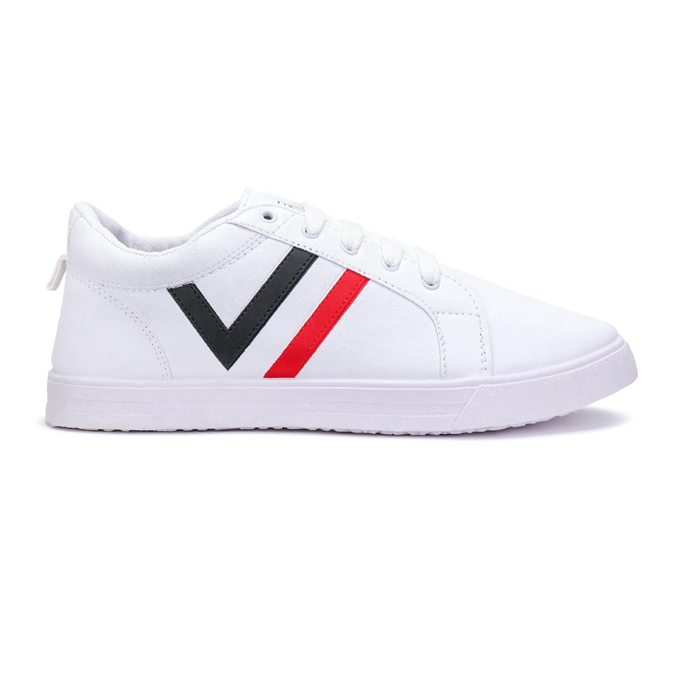 Wingscraft Men's Casual White Sneakers - Lightweight Running Shoes for Men & Boys | Gym, Walking, Sports & Athletic Shoes | Breathable Comfort for Daily Wear & Workouts (White, UK 8)