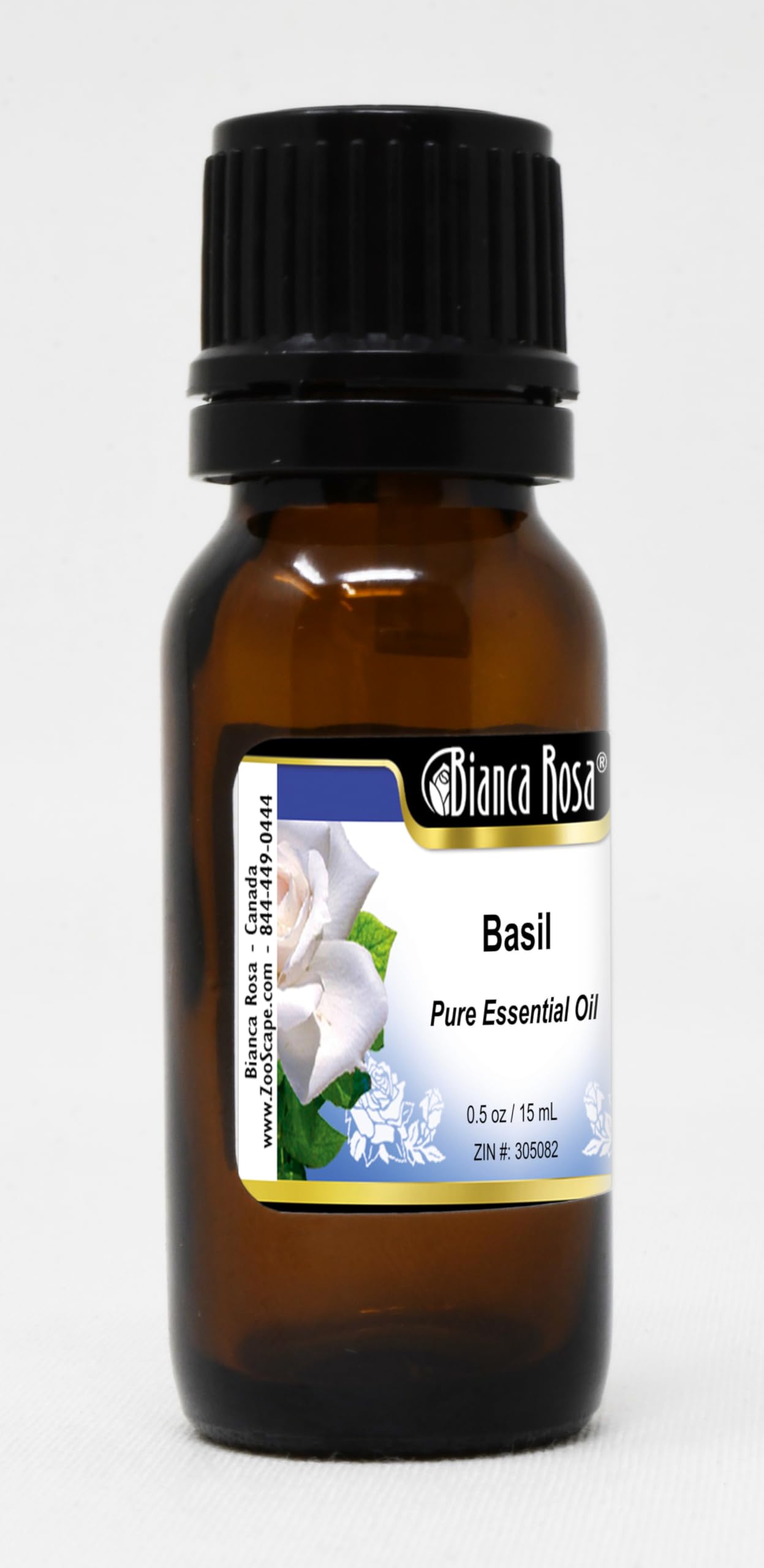 Organic Basil Pure Essential Oil 0.50 oz - 100% Natural Therapeutic Grade for Aromatherapy, Massage & Stress Relief - ZIN: 305082 | Perfect for Diffusers, DIY Skincare & Home Spa Treatments
