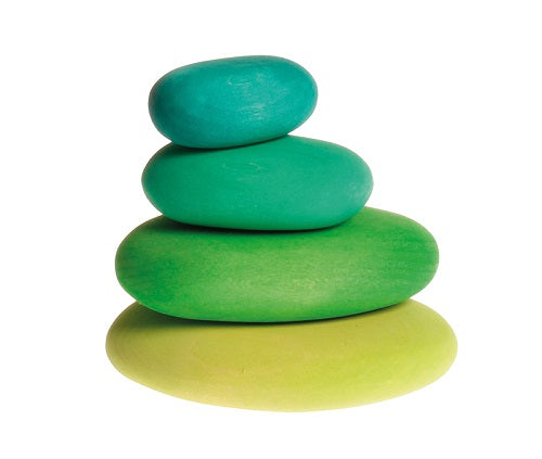 Grimms Dream Pebbles - Natural Wooden Building Blocks for Kids, Montessori Educational Toys | Perfect for Creative Play, Home Decor & Sensory Development