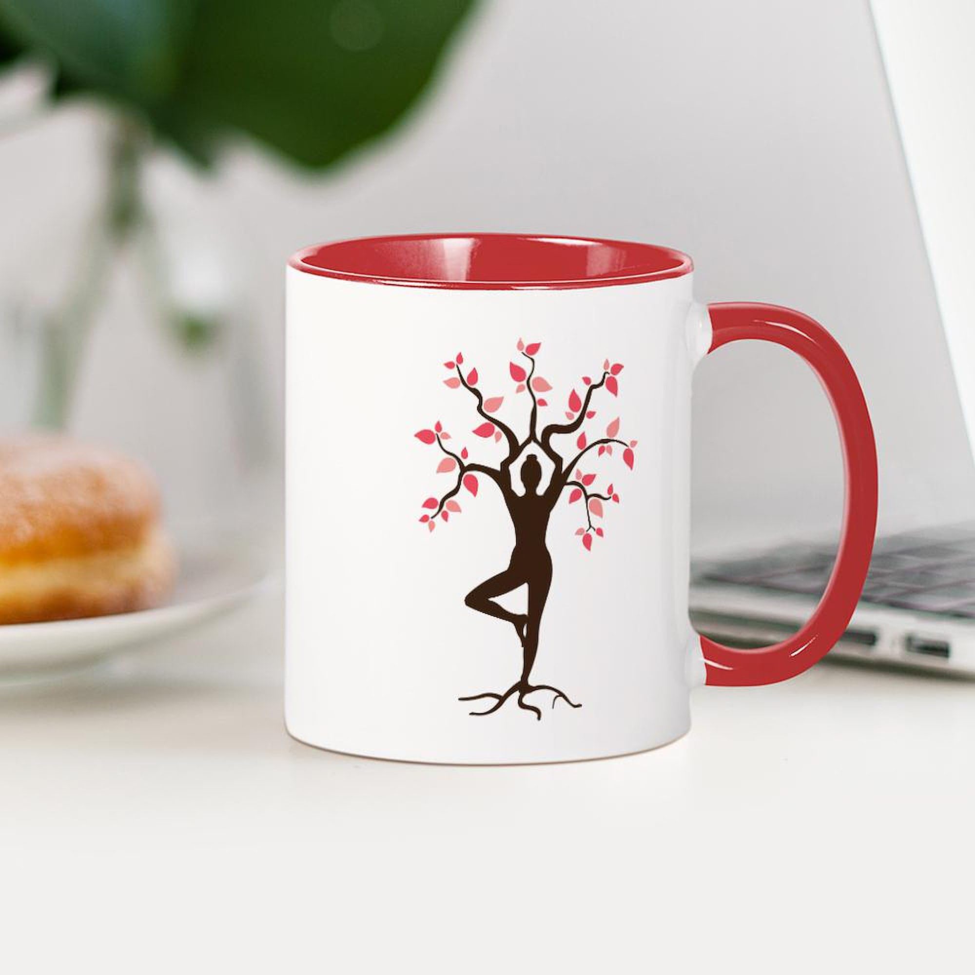 11 oz (325 ml) Ceramic Coffee Mug for Yoga Lovers - Perfect for Hot Tea, Coffee & Relaxation at Home, Studio or Office