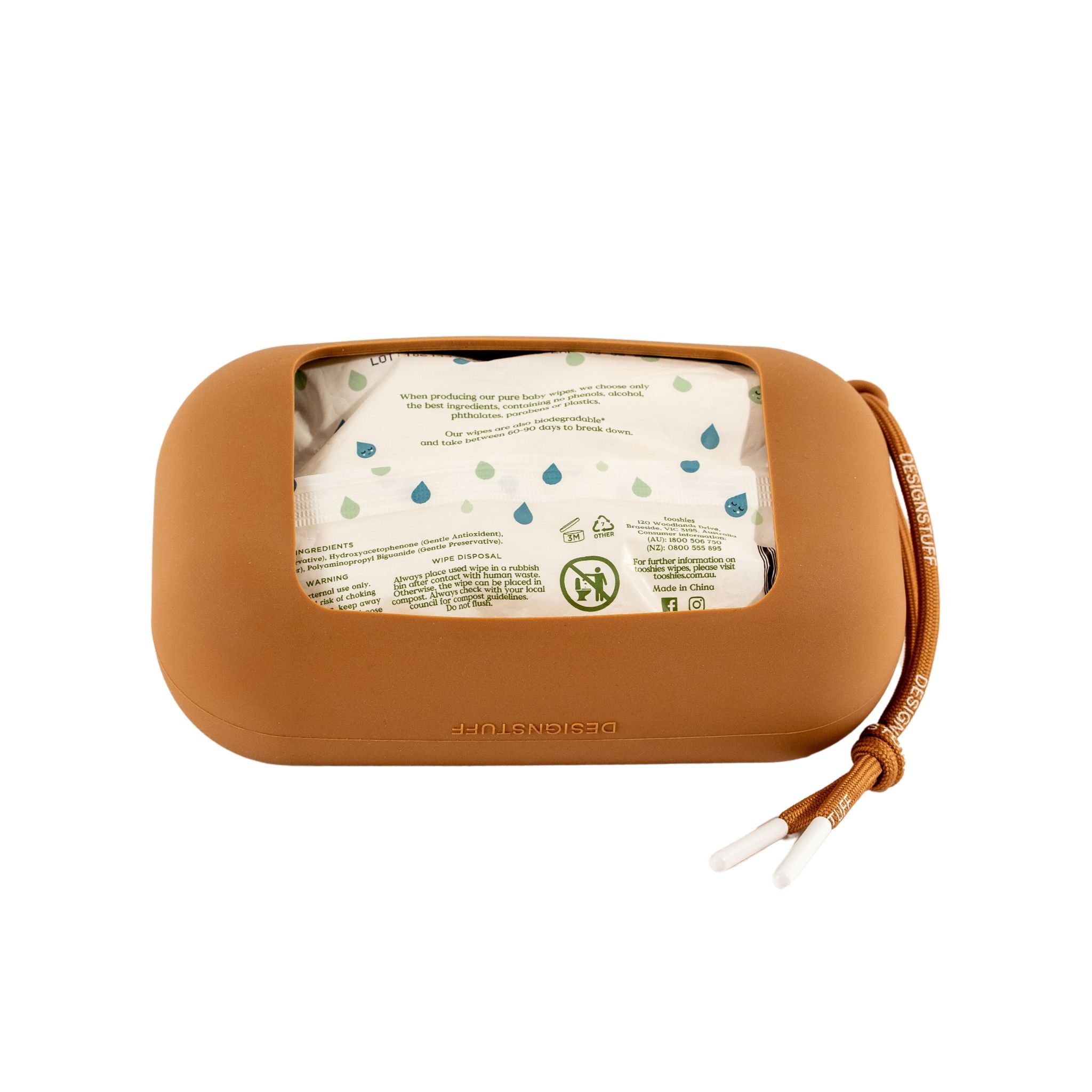 DESIGNSTUFF Airtight Wet Wipes Container with Lid - Portable & Leak-Proof Clay Design for Baby Wipes, Makeup Remover Wipes & Cleaning Wipes - Perfect for Diaper Bags, Travel, Home & Office Use