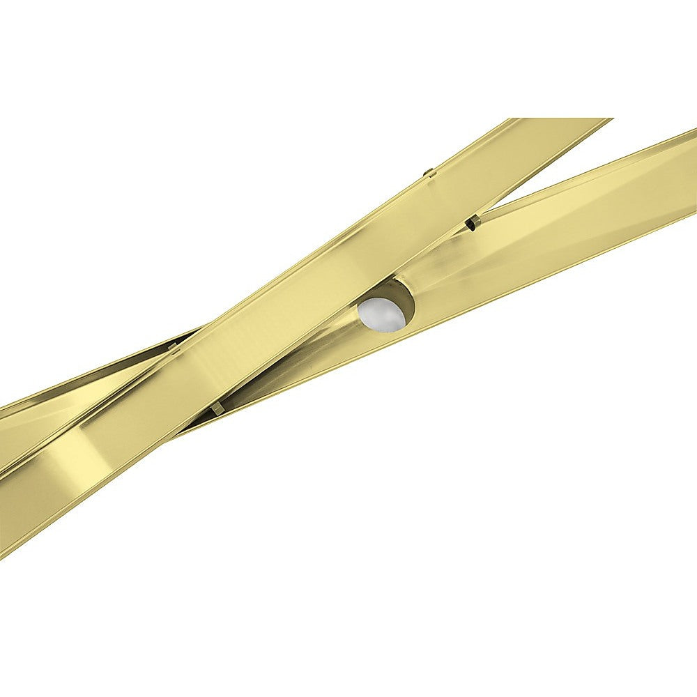 1000mm Brushed Brass Tile Insert Shower Drain with Center Outlet - Bathroom Floor Waste Grate for Modern & Luxury Showers - Perfect for Wet Rooms, Walk-In Showers, and Spa Bathrooms