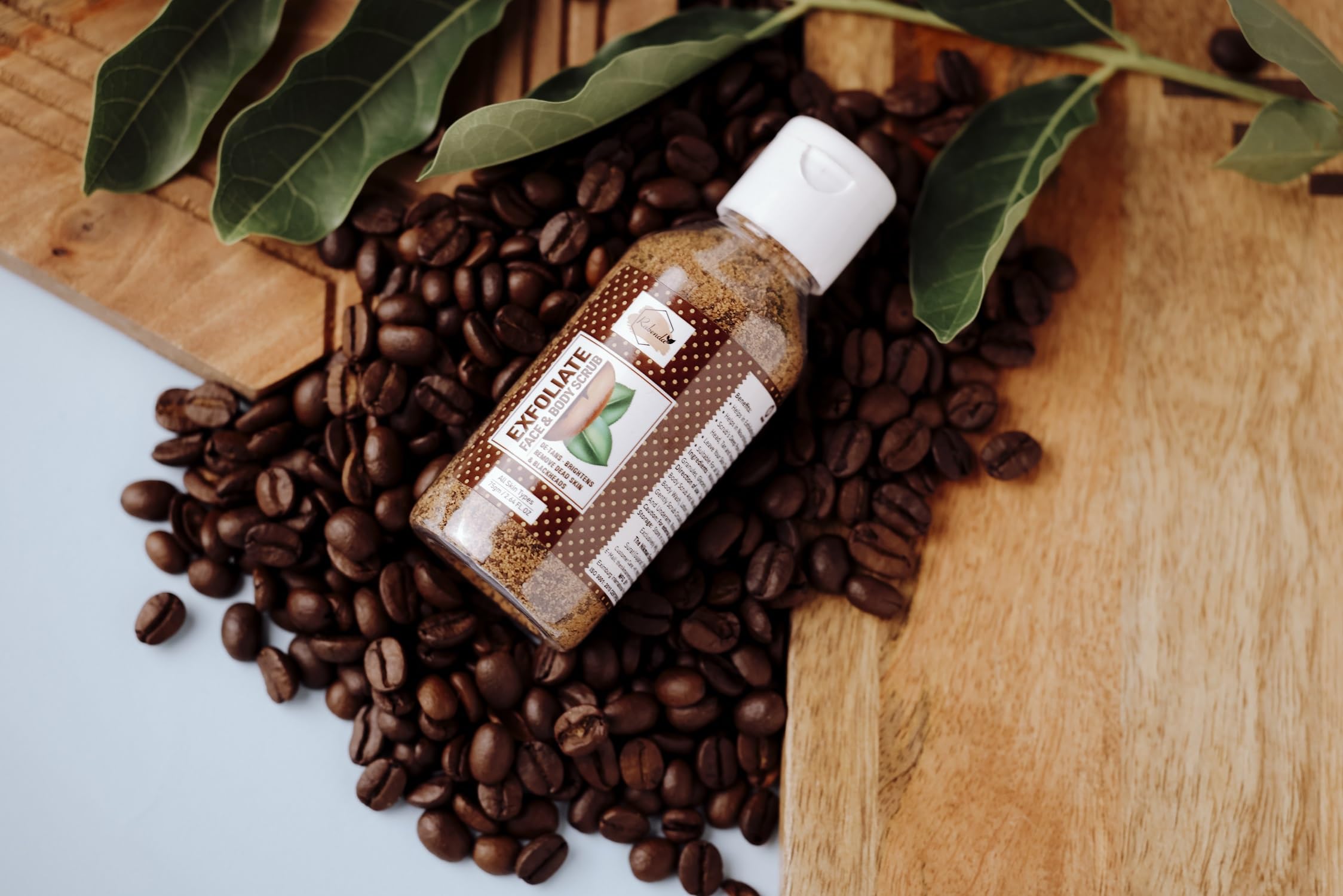 Organic Coffee Scrub for Face & Body - Exfoliating Blackhead Remover, Detan & Deep Cleansing - 75g for Glowing Skin | Perfect for Spa Day & Post-Workout Refresh