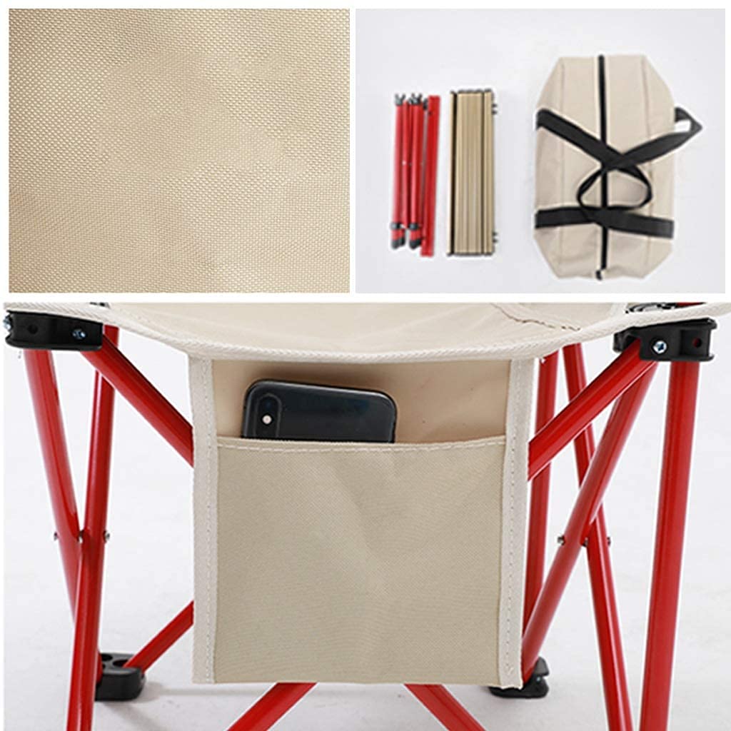 Ultralight Portable Folding Chair for Outdoor Camping, Picnic, Beach, Fishing & BBQ - Compact Garden Seater for Travel, Festivals & Backpacking (Beige) - Perfect for Backyard Relaxation & Park Adventures
