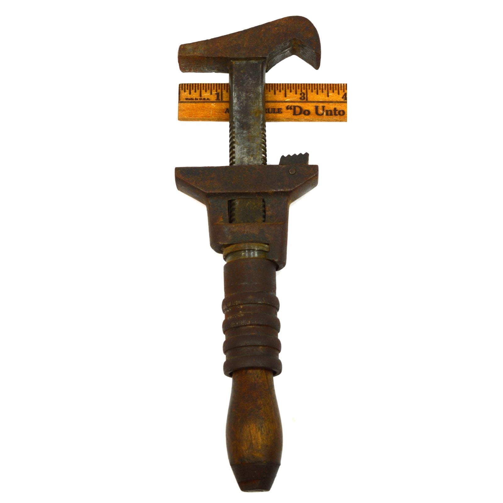 Vintage Bemis & Call H&T Antique Combination Monkey Pipe Wrench - 11 Inch Double Jaw Adjustable Tool (2.5 lbs) for Plumbing, Mechanical Repairs & DIY Projects
