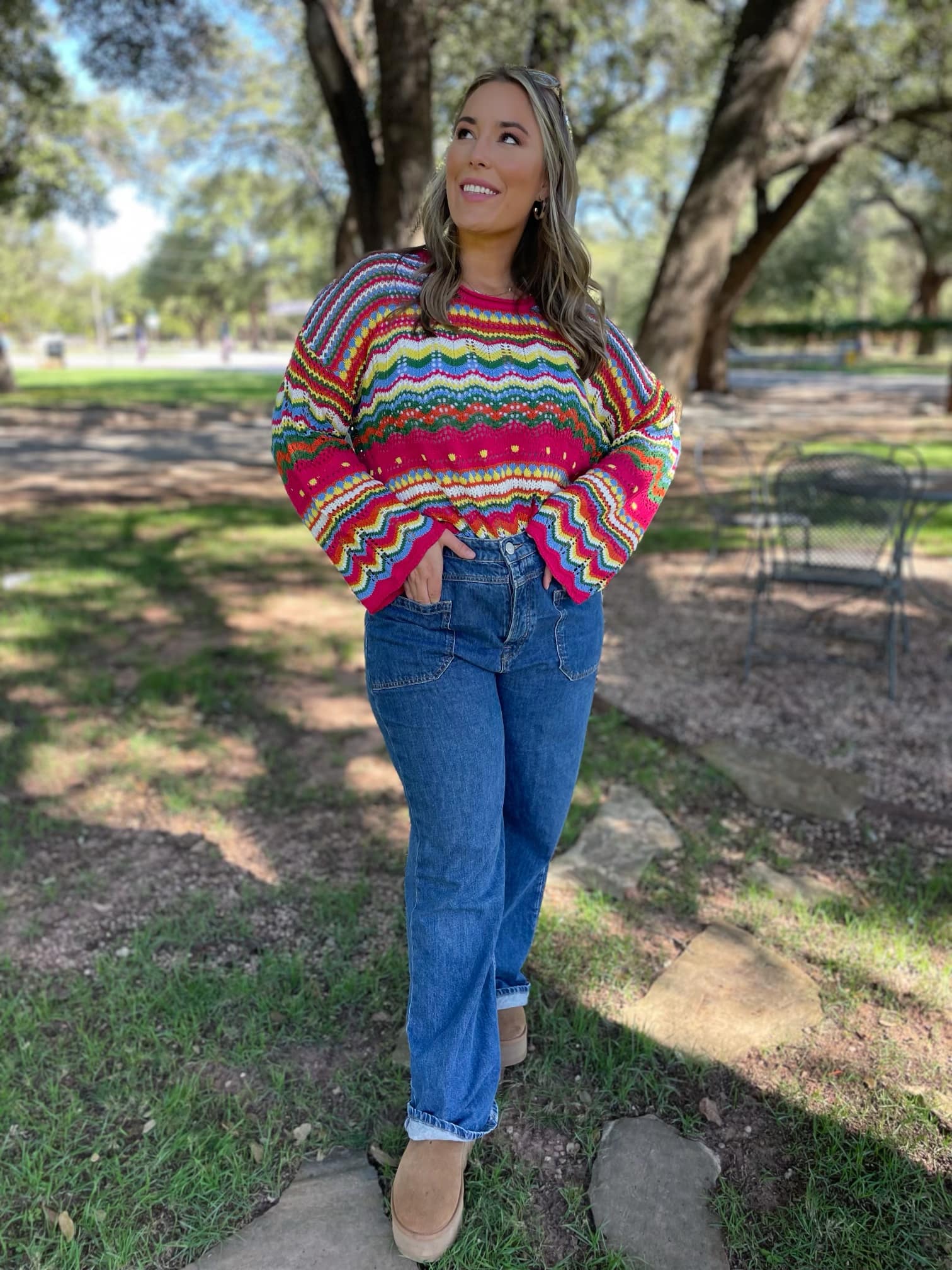 PREORDER: Abilene Crochet Sweater - Women's Boho Chic Knit Cardigan for Fall & Winter | Perfect for Cozy Evenings, Coffee Dates & Casual Outings