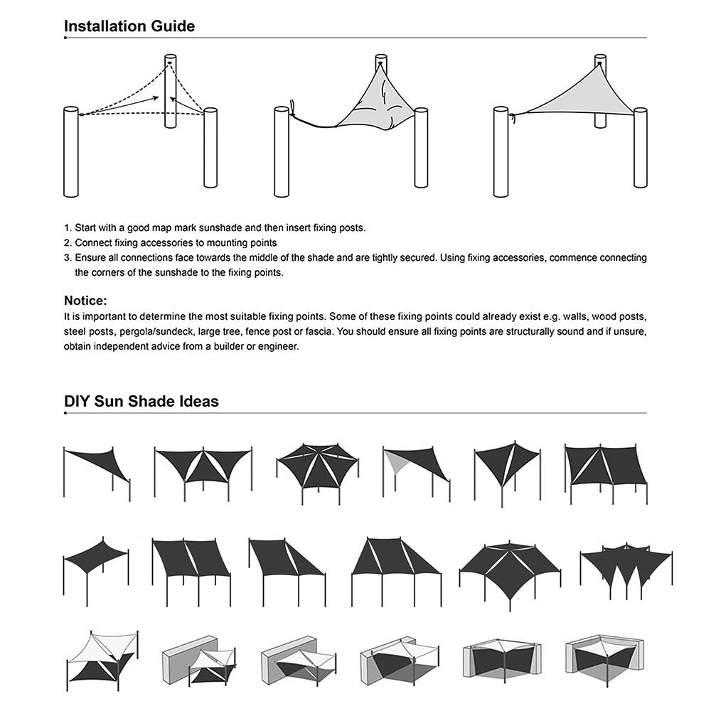 23'x22' Rectangle Driveway Shade Sail - UV Protection Outdoor Canopy for Patios, Backyards, and Parking Areas - TheLAShop