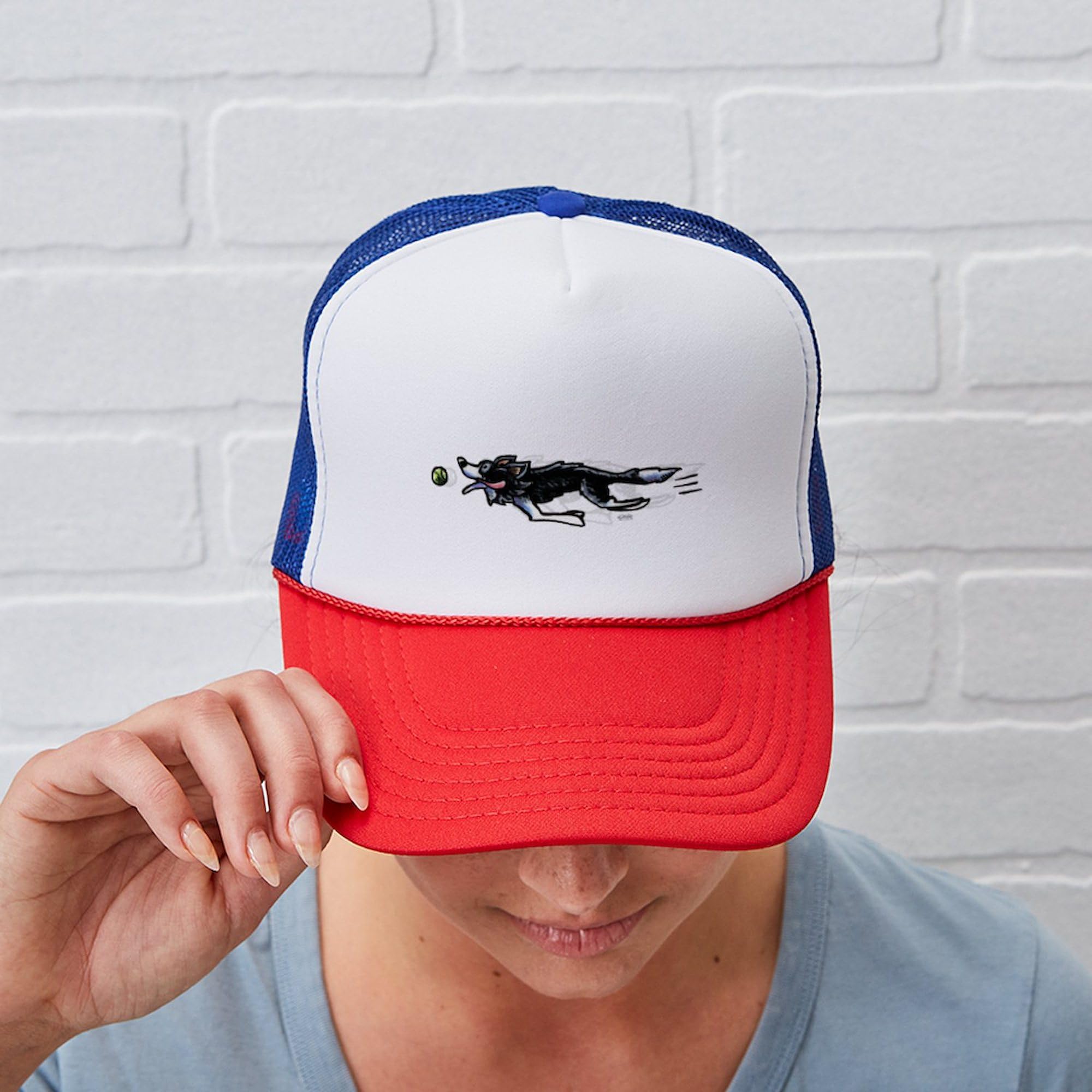Border Collie Action Adjustable Snapback Trucker Hat - Stylish & Comfortable Dog Lover Cap for Outdoor Adventures & Casual Wear