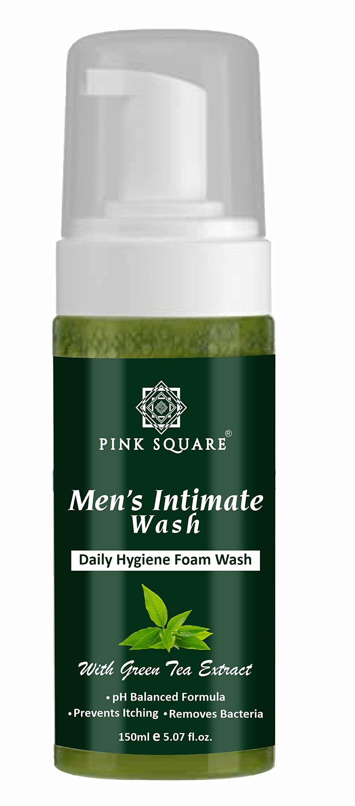 **Natural Men's Intimate Wash with Green Tea Extract – pH Balanced Daily Care for Better Hygiene | Antibacterial Body Wash for Sensitive Skin (150ml) | Ideal for Post-Workout & Travel Use**