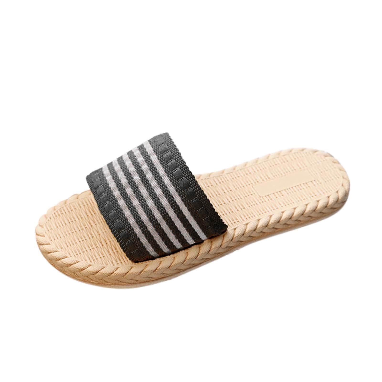 Women's Fuzzy Summer Slippers - Soft Indoor/Outdoor House Shoes for Women - Comfortable Beach Slides & Lounge Slippers - Size 5 - Perfect for Relaxing at Home, Poolside, or Vacation Getaways
