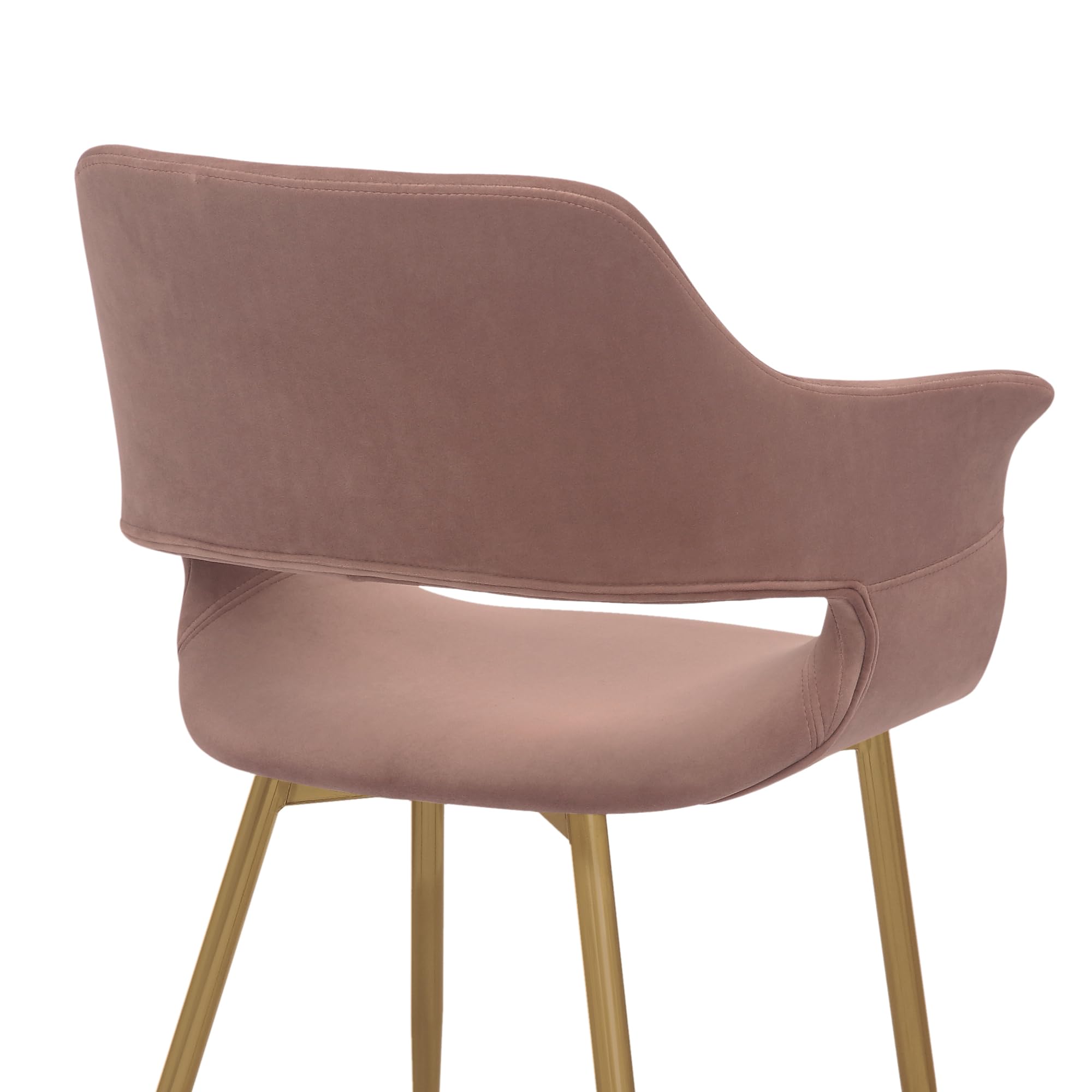 Armen Living Gigi Velvet Dining Chairs with Metal Legs - Set of 2, 19