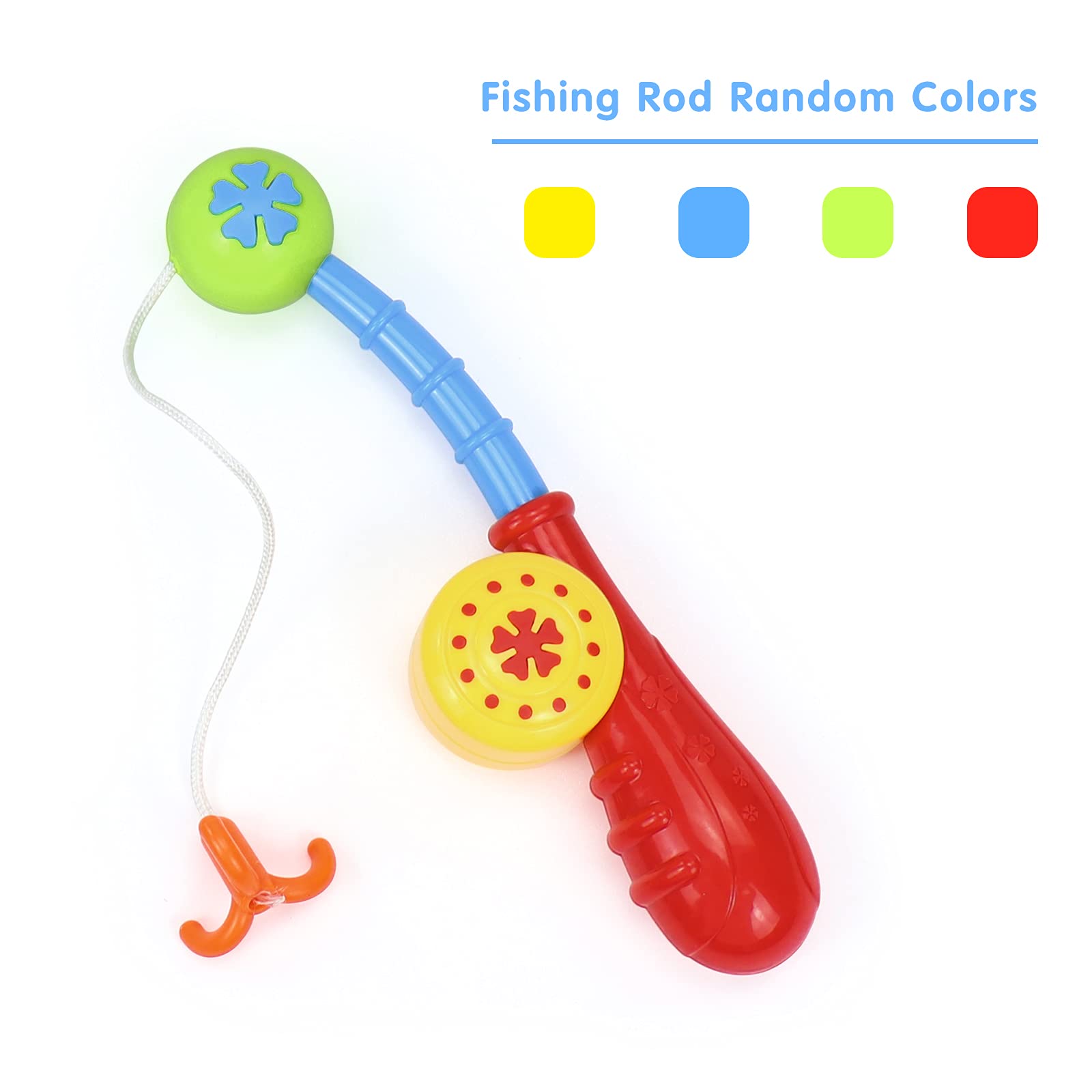 Best Baby Bath Toys Fishing Game for Toddlers 2-4 Years Old - 2 Toy Fishing Rods & 6 Floating Sea Animals - Fun Water Play Learning Game for Kids - Perfect for Paddling Pool, Bathtime & Outdoor Play