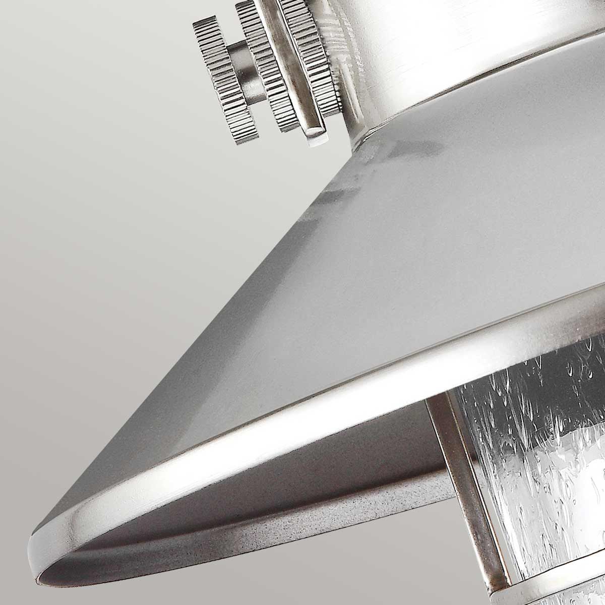 Boynton 1-Light Outdoor Pendant Light - Brushed Steel Finish, IP44 Rated, E27 Socket - Perfect for Porch, Patio & Garden Lighting