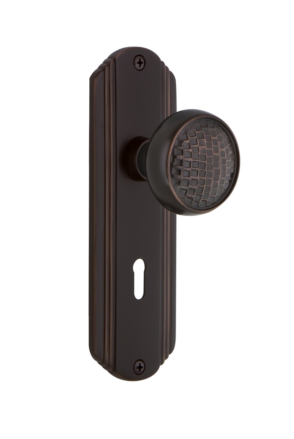 Nostalgic Warehouse Deco Plate with Keyhole Craftsman Knob - 2.75