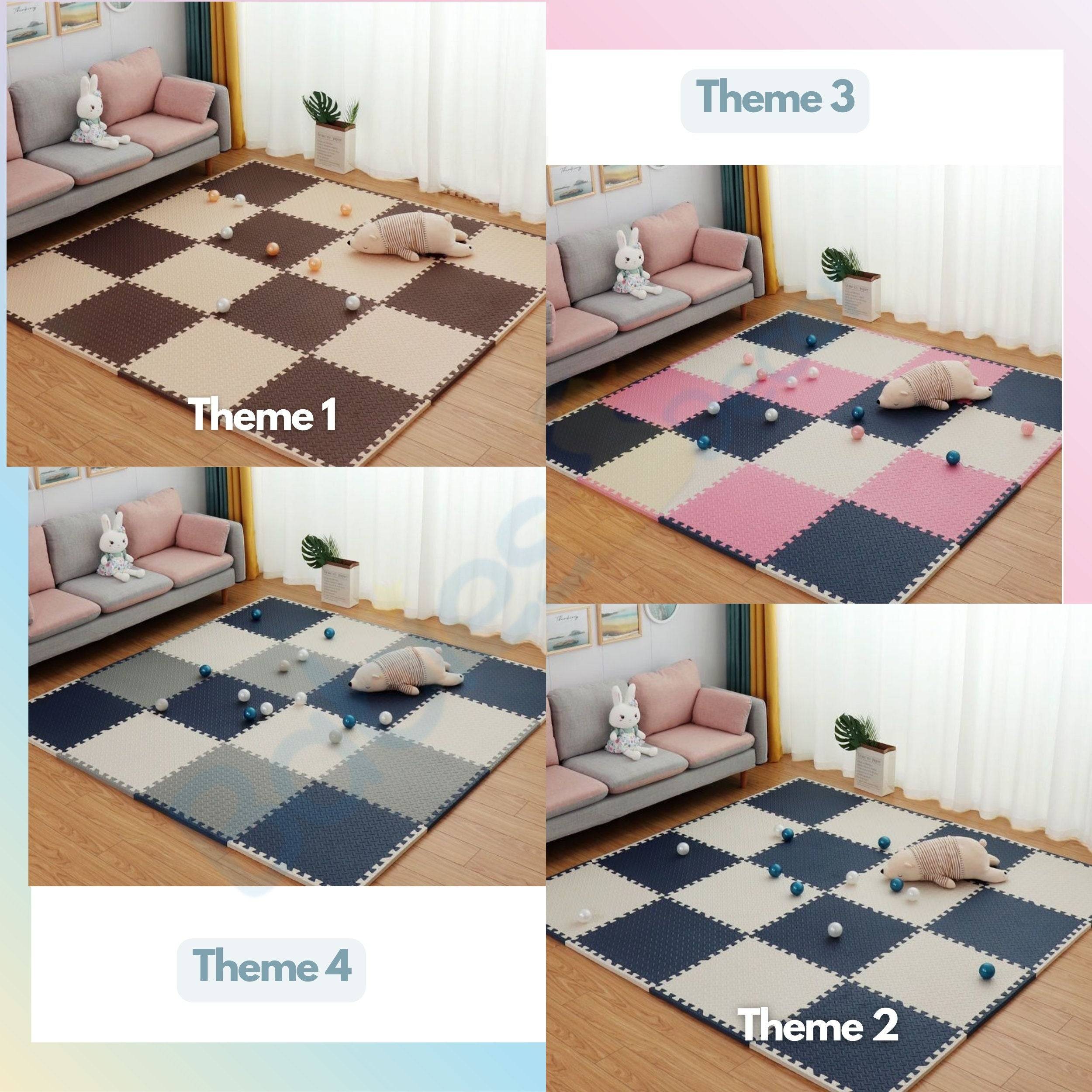 Non-Toxic Kids Foam Play Mat - Extra Thick Baby Crawling & Tummy Time Activity Mat for Infants - Soft Floor Tiles for Nursery, Daycare & Playroom (36