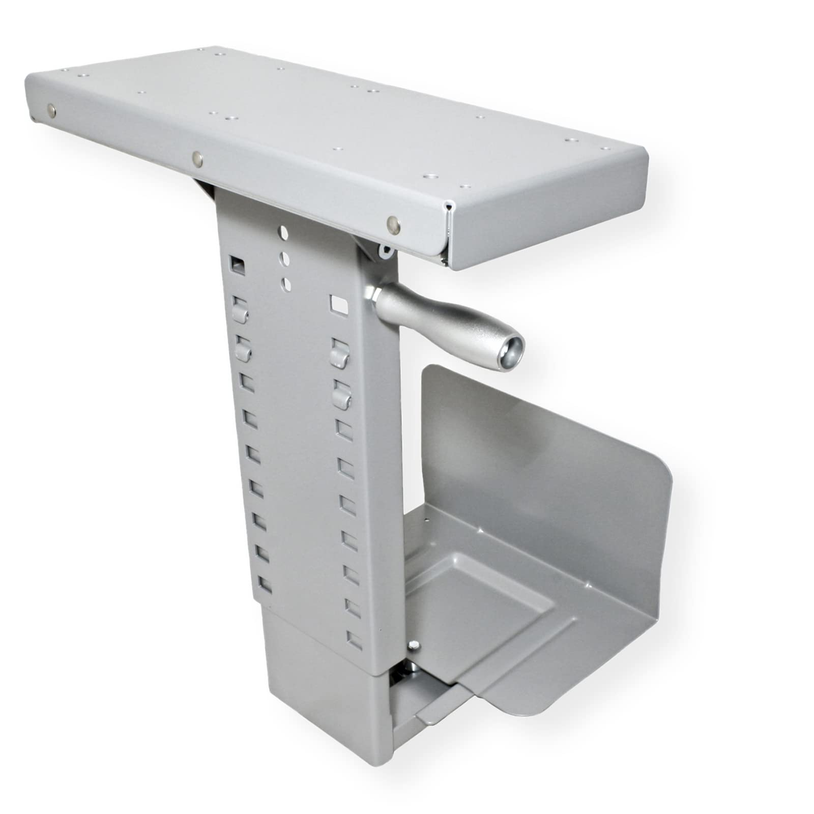 Premium PC Desk Stand - Stable, Flexible & Rotatable Computer Monitor Stand - Silver - Holds Up to 30kg - Perfect for Home Office, Gaming & Workspace Setup
