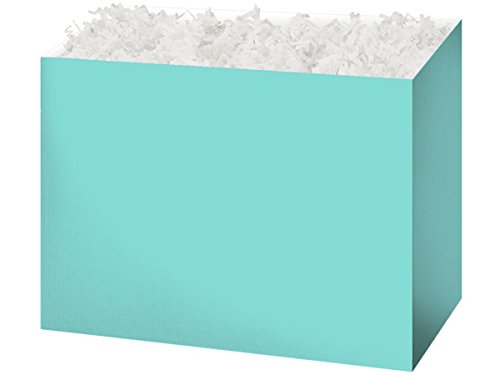 6-Pack Large Solid Aqua Blue Storage Basket Boxes 10.25