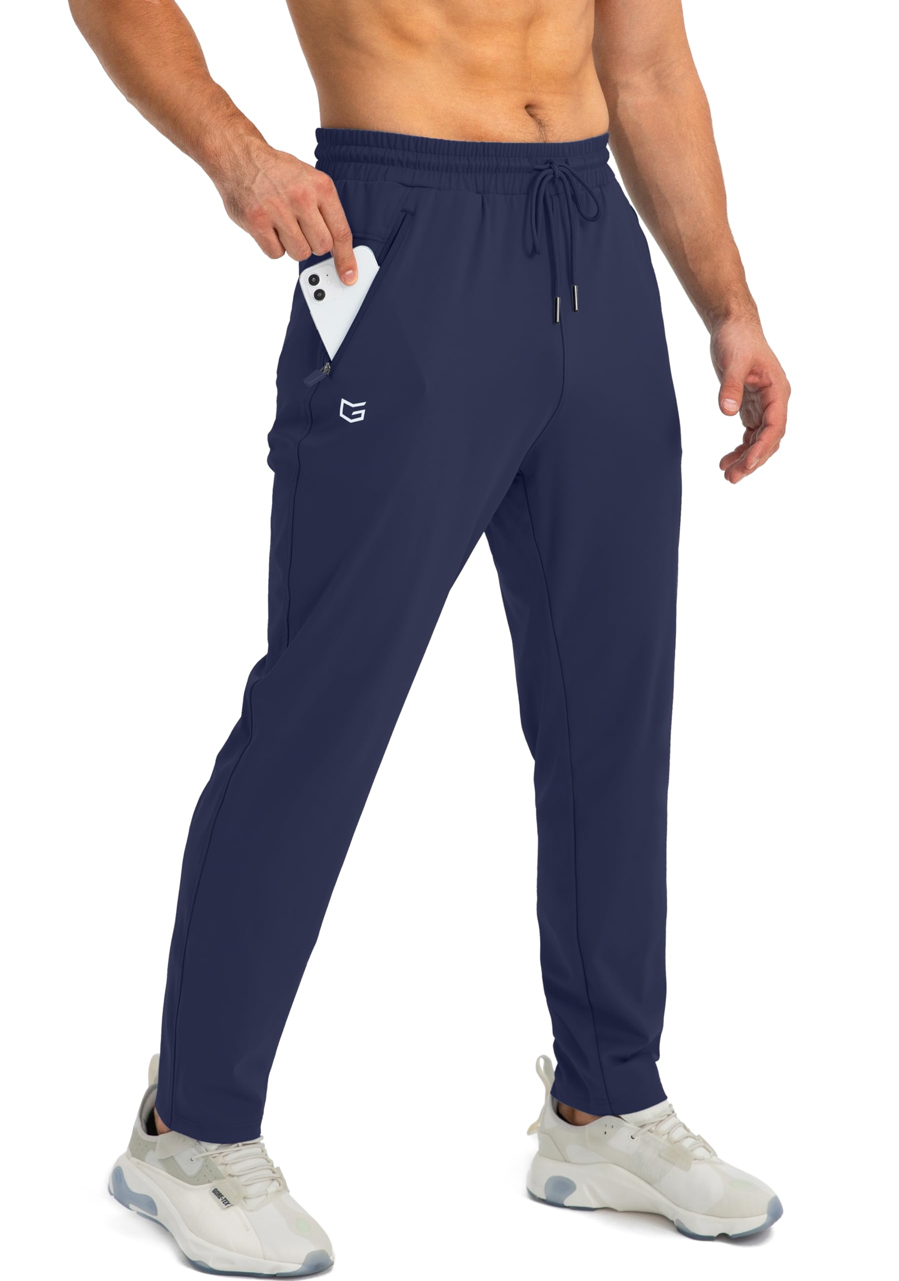G Gradual Men's Sweatpants with Zipper Pockets - Tapered Joggers for Running, Workout & Gym | Athletic Pants for Men | Perfect for Jogging, Training & Casual Wear