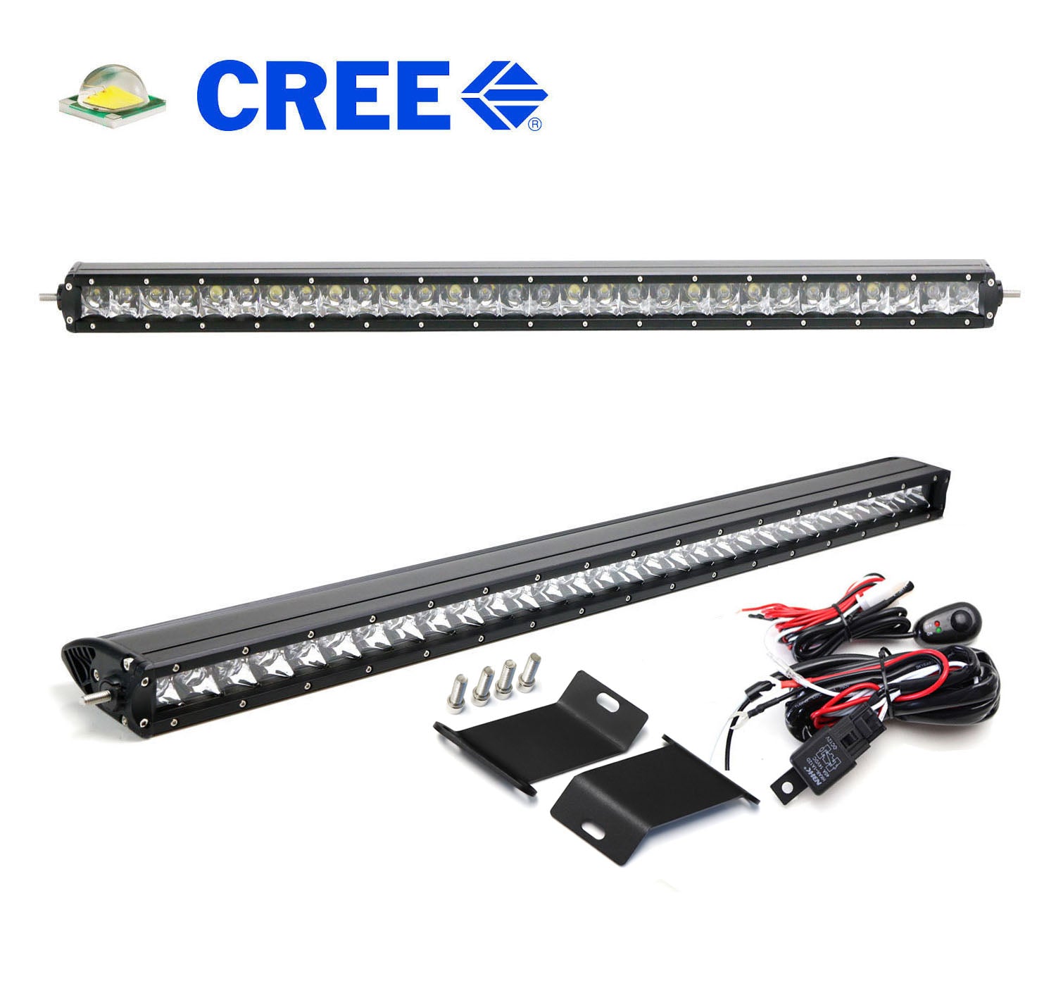 150W 30 LED Light Bar with Front Hood Top Bracket Wiring Kit for 2018+ Jeep Wrangler JL - Off-Road, Camping & Night Driving Lighting Upgrade