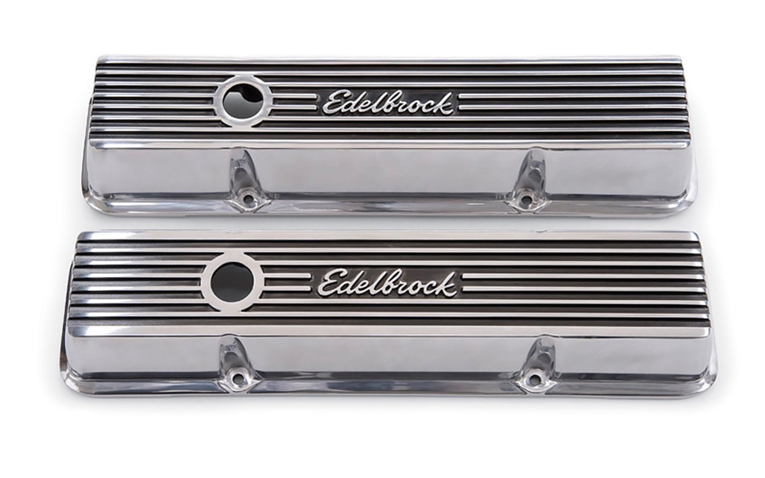 Edelbrock 4262 Elite II Series SBC Short Valve Cover Kit - Universal Fit for Small Block Chevy Engines - Perfect for Engine Upgrades & Performance Builds