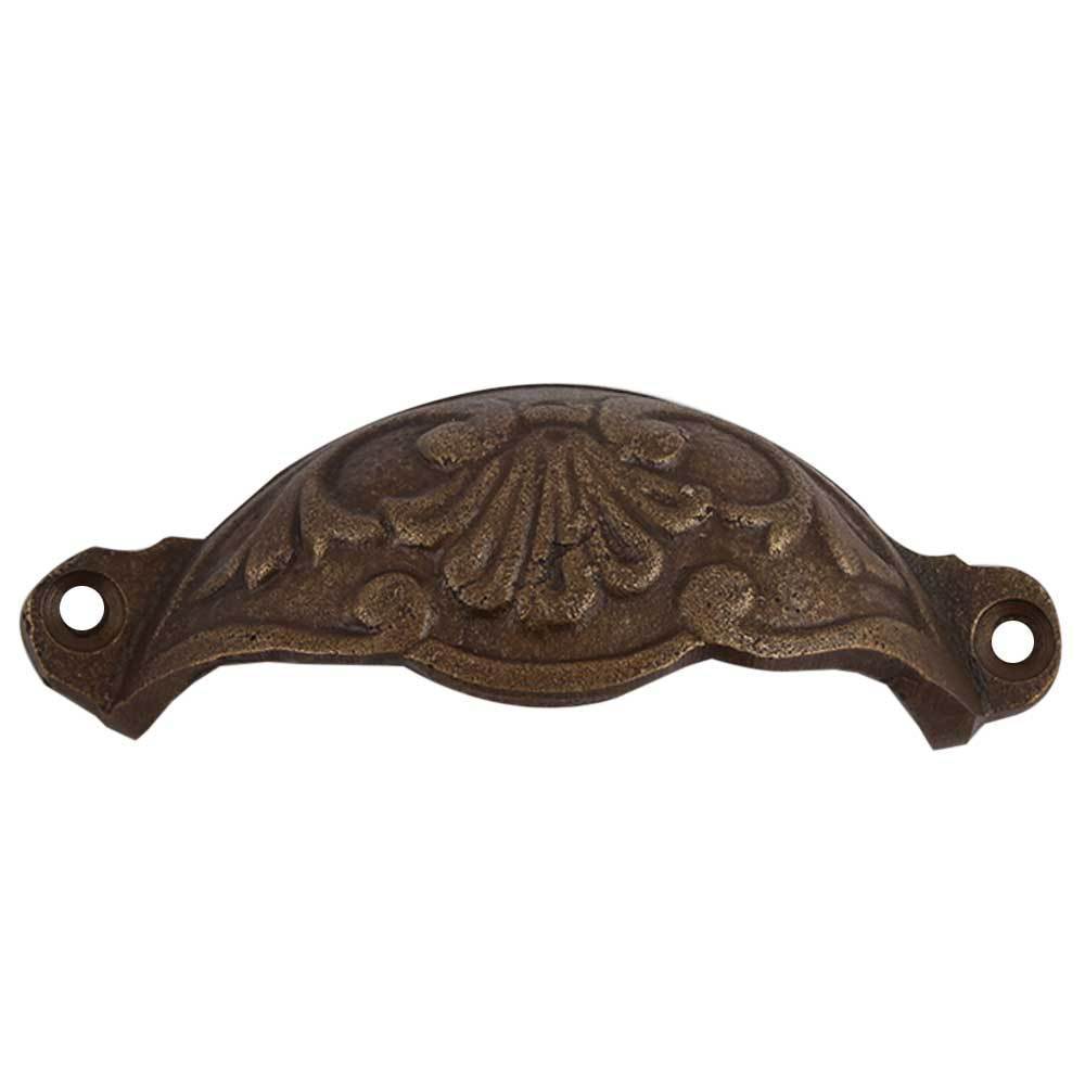 Antiqued Bronze Filigree Cabinet Pull - Vintage Drawer Handle for Kitchen & Bathroom - Elegant Hardware for Furniture, Cabinets, and Home Decor