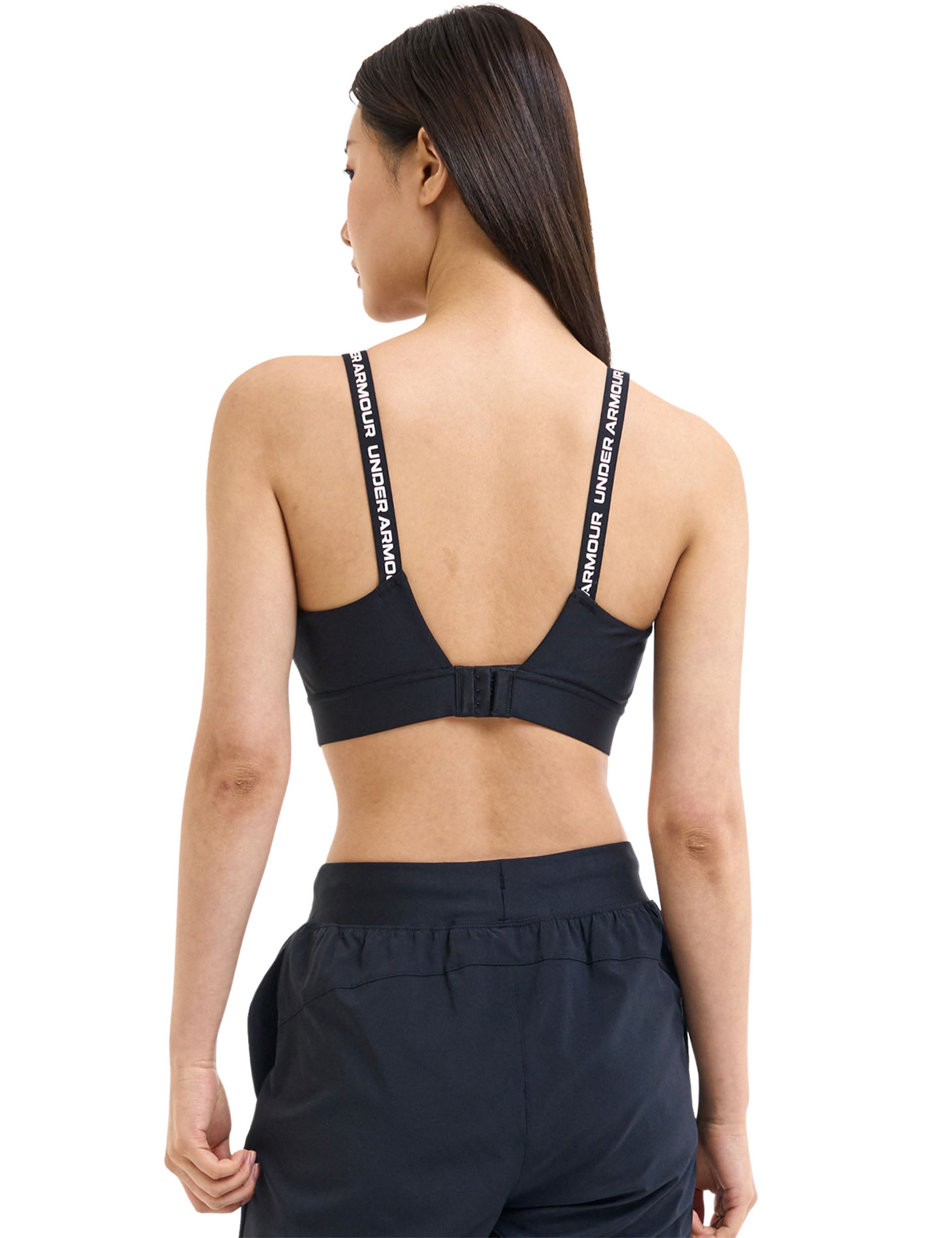 Infinity 2.0 Mid Impact Sports Bra for Women - Breathable Workout Top in Black/White - Perfect for Running, Yoga & Gym Training