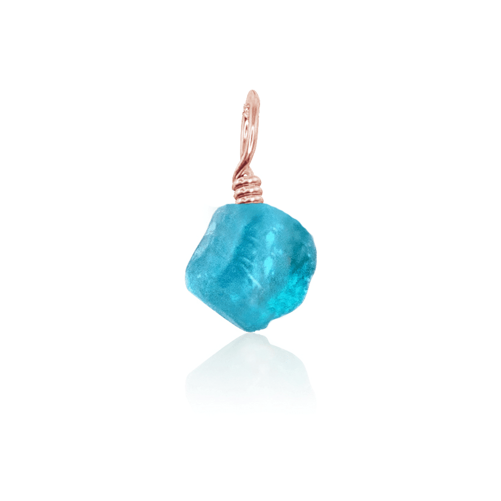 Natural Raw Apatite Crystal Pendant Necklace - Healing Stone Jewelry for Spiritual Energy & Chakra Balancing | Perfect for Meditation, Yoga & Everyday Wear