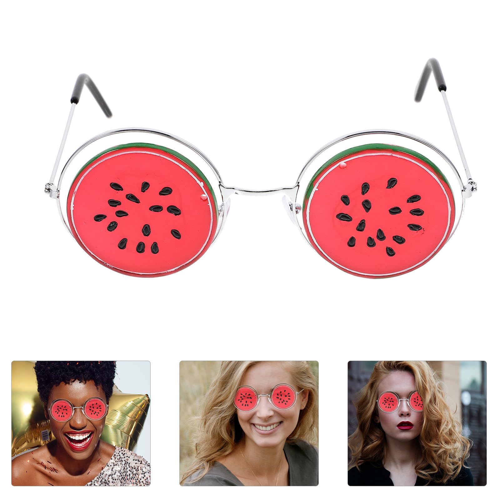 2pcs Funny Fruit Glasses - Watermelon Party Glasses for Adults, Hawaii Themed Photo Props & Party Accessories - Perfect for Luau Parties, Beach Events, and Tropical Themed Celebrations