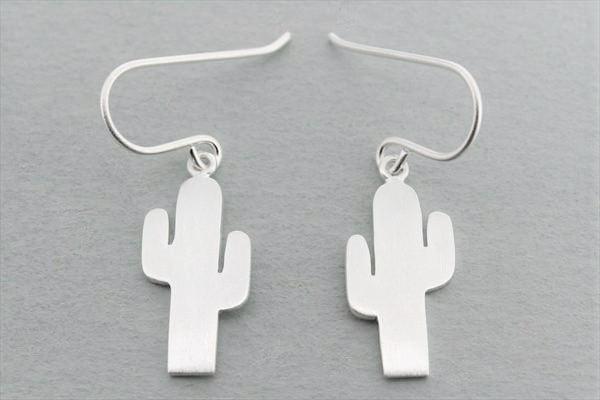 Sterling Silver Cactus Earrings for Women - Trendy Bohemian Jewelry for Everyday Wear & Special Occasions