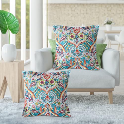 Teal Damask Pattern
