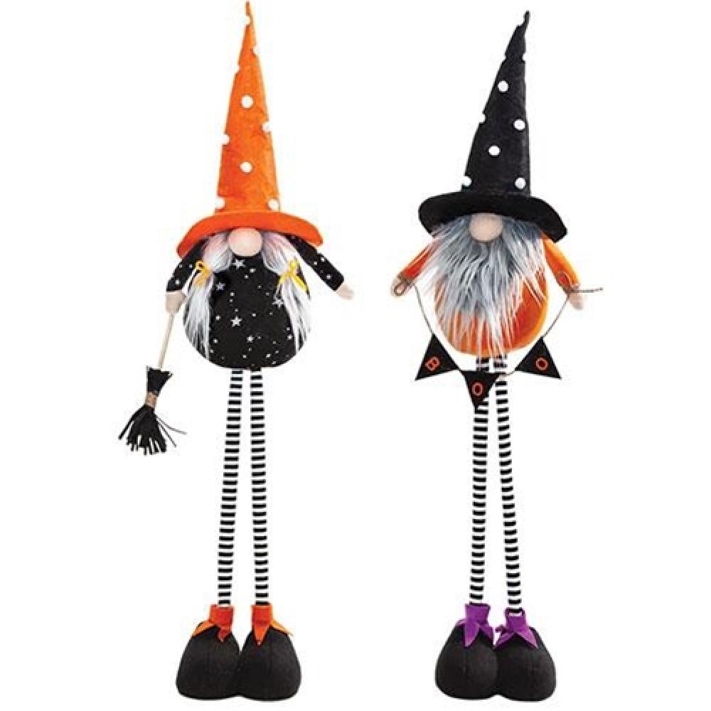 Adjustable Halloween Garden Gnome with Telescoping Legs - 2 Pack for Indoor & Outdoor Holiday Decor - Perfect for Yard, Porch, and Party Decorations