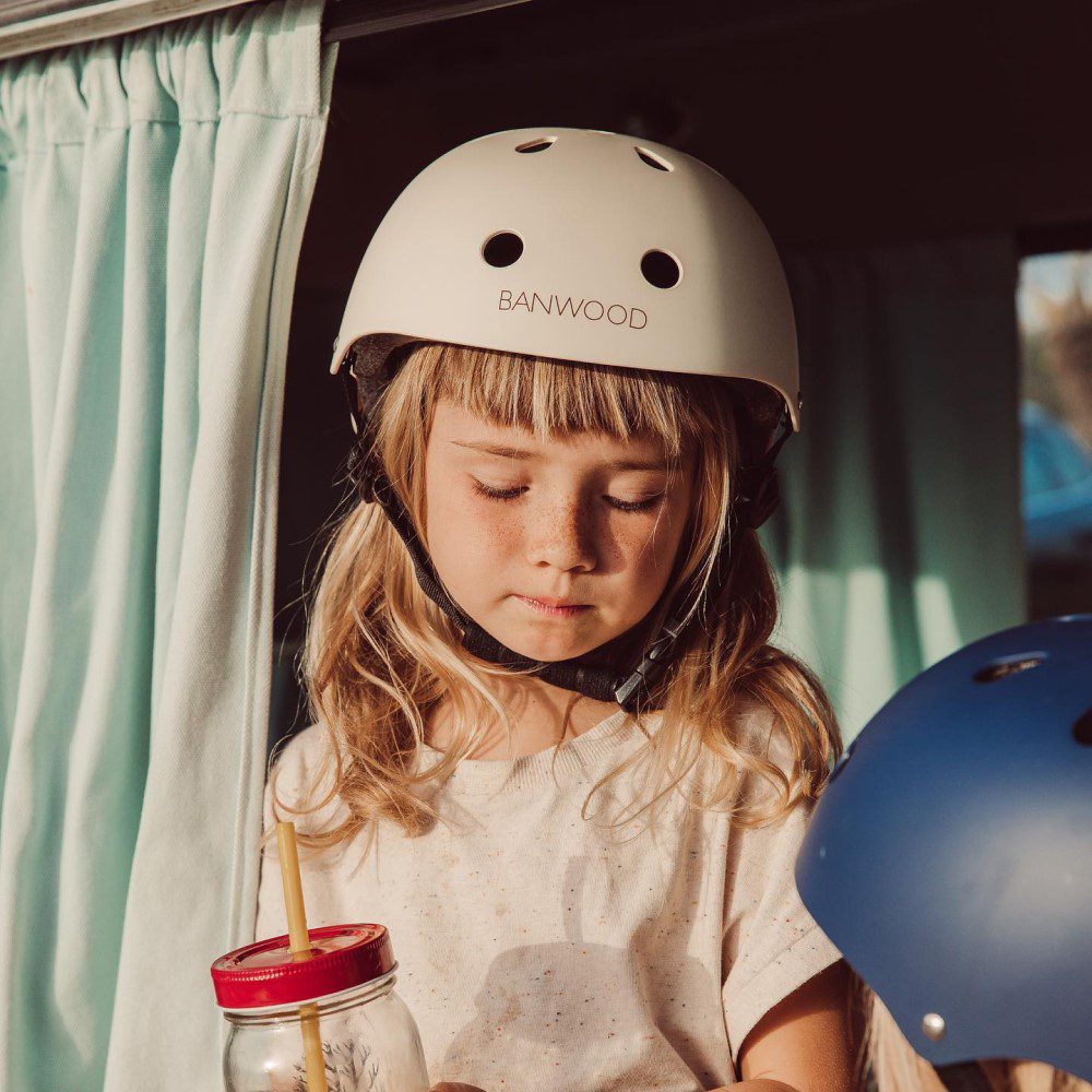 BANWOOD Classic Bike Helmet for Kids XS, Cream - Lightweight & Adjustable Safety Helmet for Toddlers Cycling, Scooter, Skateboarding Outdoor Activities