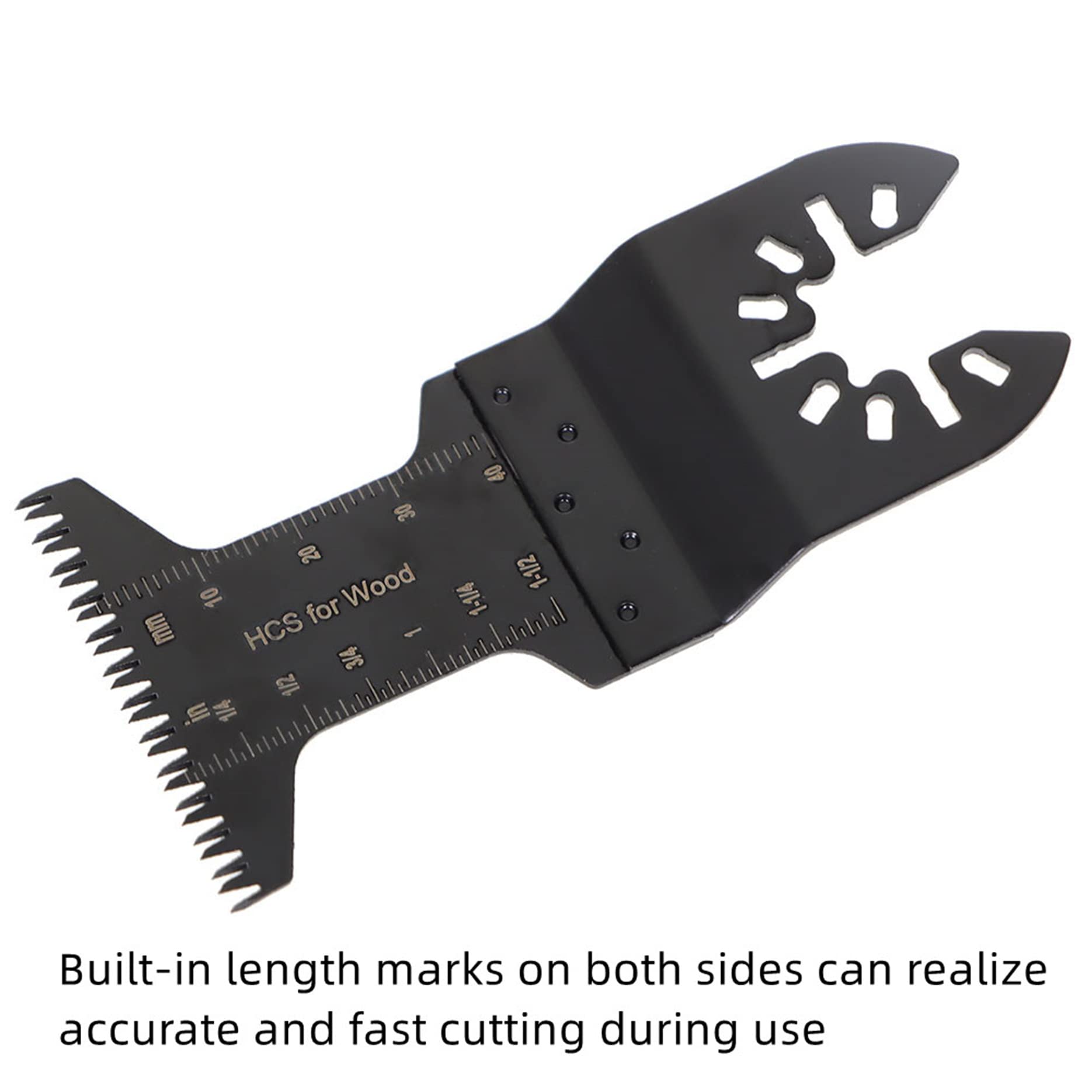 1.75 x 3.5 Inch Oscillating Saw Blades - 60 Pack Wavy Tooth Multi-Tool Blades for Wood & Plastic Cutting - Perfect for DIY Projects, Home Renovations, and Professional Construction Work
