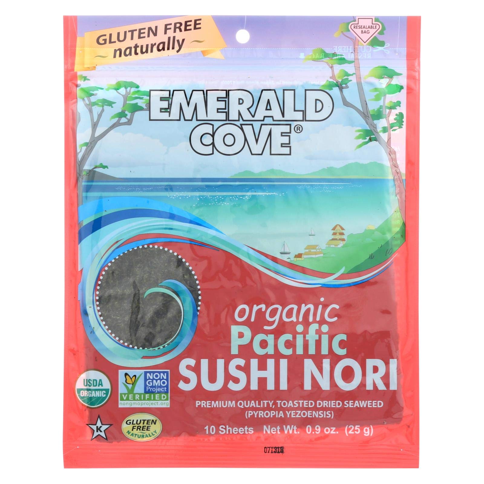 Premium Organic Pacific Sushi Nori - Toasted Silver Grade Seaweed Sheets (Pack of 10, Case of 6) - 95%+ Organic Certified - Perfect for Sushi Making, Onigiri, Rice Balls & Asian Cooking