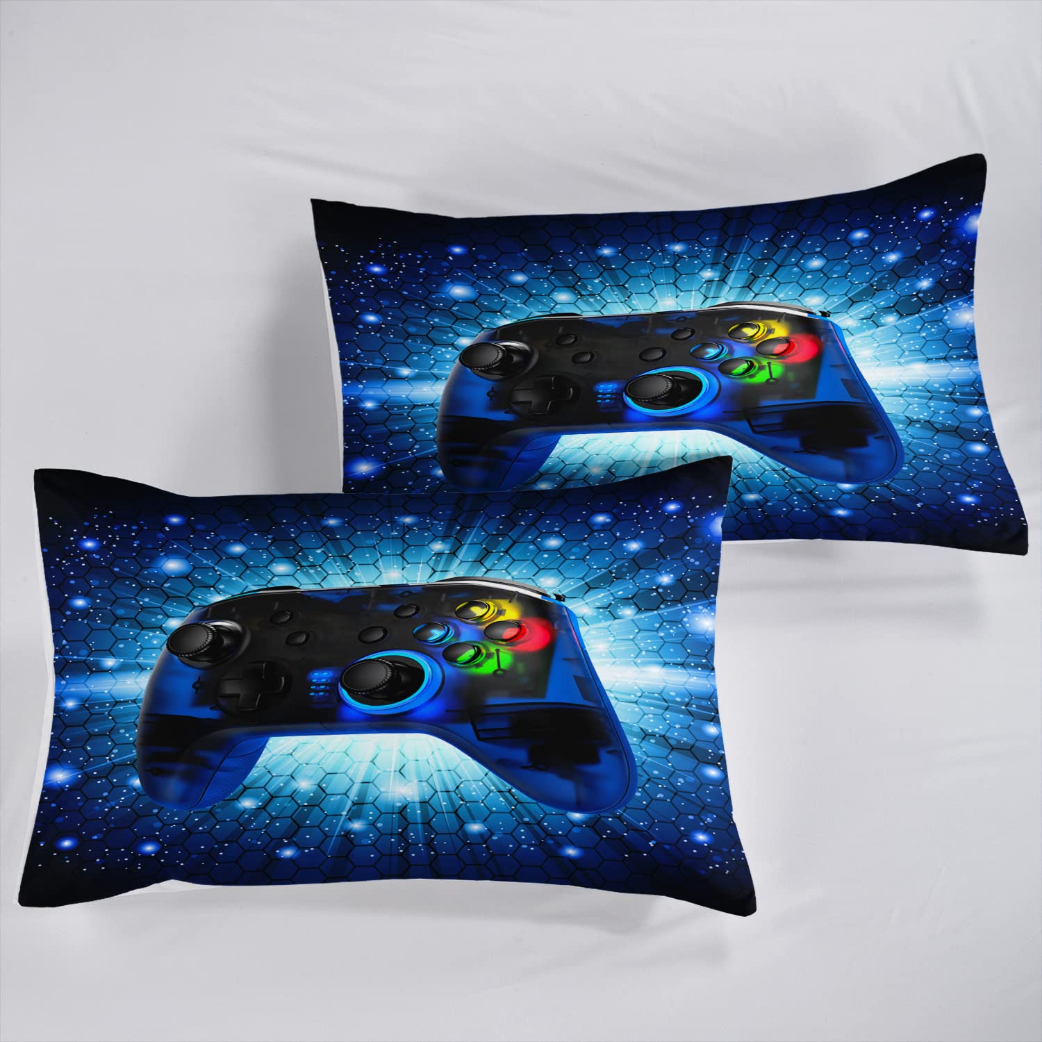 AILONEN Gaming Bedding Set for Boys - Twin Size Duvet Cover with 2 Pillow Shams - Video Game Themed Comforter Set for Teen Bedroom - Perfect for Gamers, Gamepad Controller Design - Ideal for Gaming Rooms, Sleepovers & Teen Boys' Bedrooms