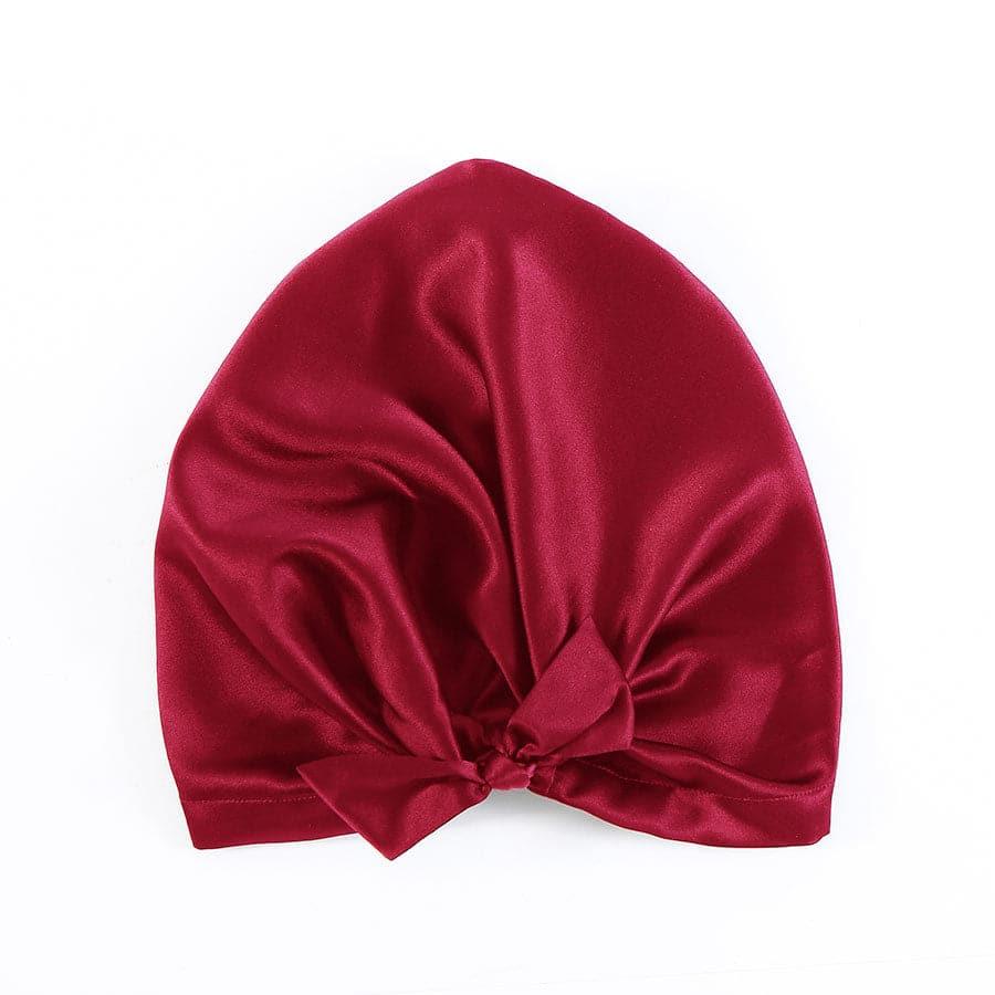 Silk Sleep Cap for Women - Soft Adjustable Night Bonnet with Ribbon Ties for Hair Protection & Styling - Perfect for Bedtime, Travel & Salon Visits